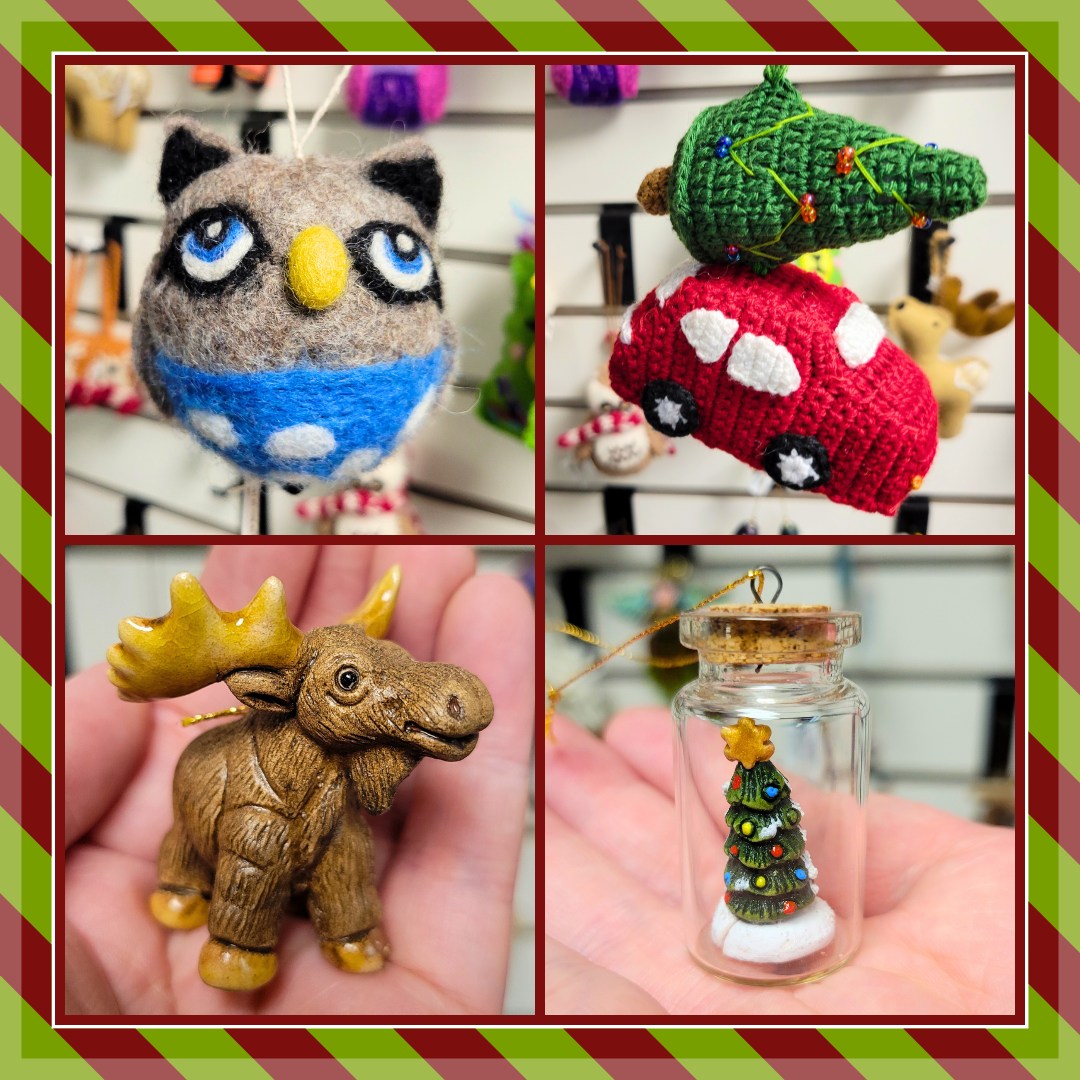 These little last-of #ornaments are just waiting for you to take them home! #fairtrade #handmade #giftideas #shoplocal #westkelowna