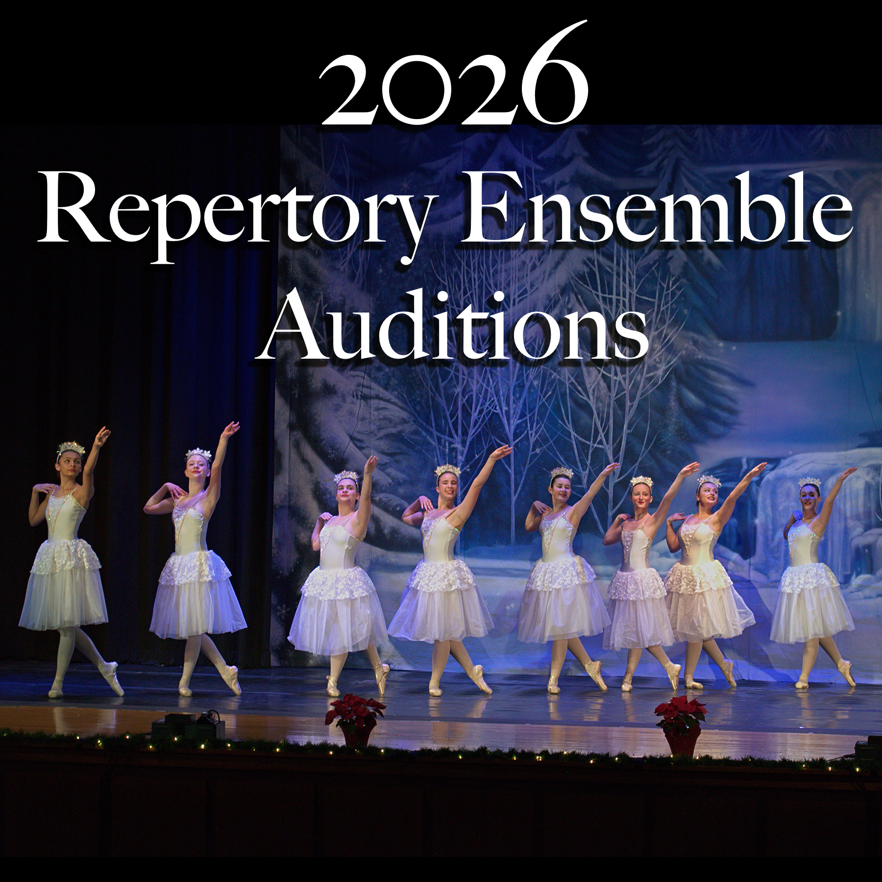 AUDITIONS for The Pottstown Dance Theatre 2026 Repertory Ensemble Season will be:
• Wednesday 12/17/2024: 7:15-8pm
• Saturday 12/20/2024: 12-12:45pm
Audition fee is $30
***PLEASE CAREFULLY READ all 2026 season and audition information that is posted in both the Parent and Rep areas on the website! Bring your FILLED OUT application to the audition.
***Females should wear a black leotard, pink tights, pink ballet slippers and an optional skirt. Males should wear black dance pants, black socks, black ballet slippers, and a white t- shirt. Those who tap dance should also bring their tap shoes. Hair should be in a bun or neatly cut. Dancers will receive a number to pin to their leotard or shirt prior to auditioning.
➡ALL Information about the 2026 repertory works is on the website www.pottstowndance.com in both the Parent and Rep Sections. Check the whiteboard in the studio vestibule for the password to both the Parent and Rep sections of the website. Information is also on the Rep Bulletin board in the vestibule.