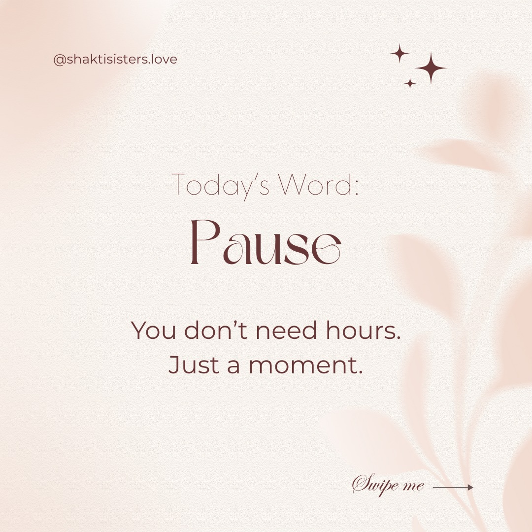 Today’s Word: Pause
You don’t need hours.
Just a moment.
In a season that’s full and fast, even a brief pause can help your mind and body soften and reset.
What might a pause look like for you today?
A deeper pause awaits — January 11.
Move Into Stillness
✨ Link in bio.