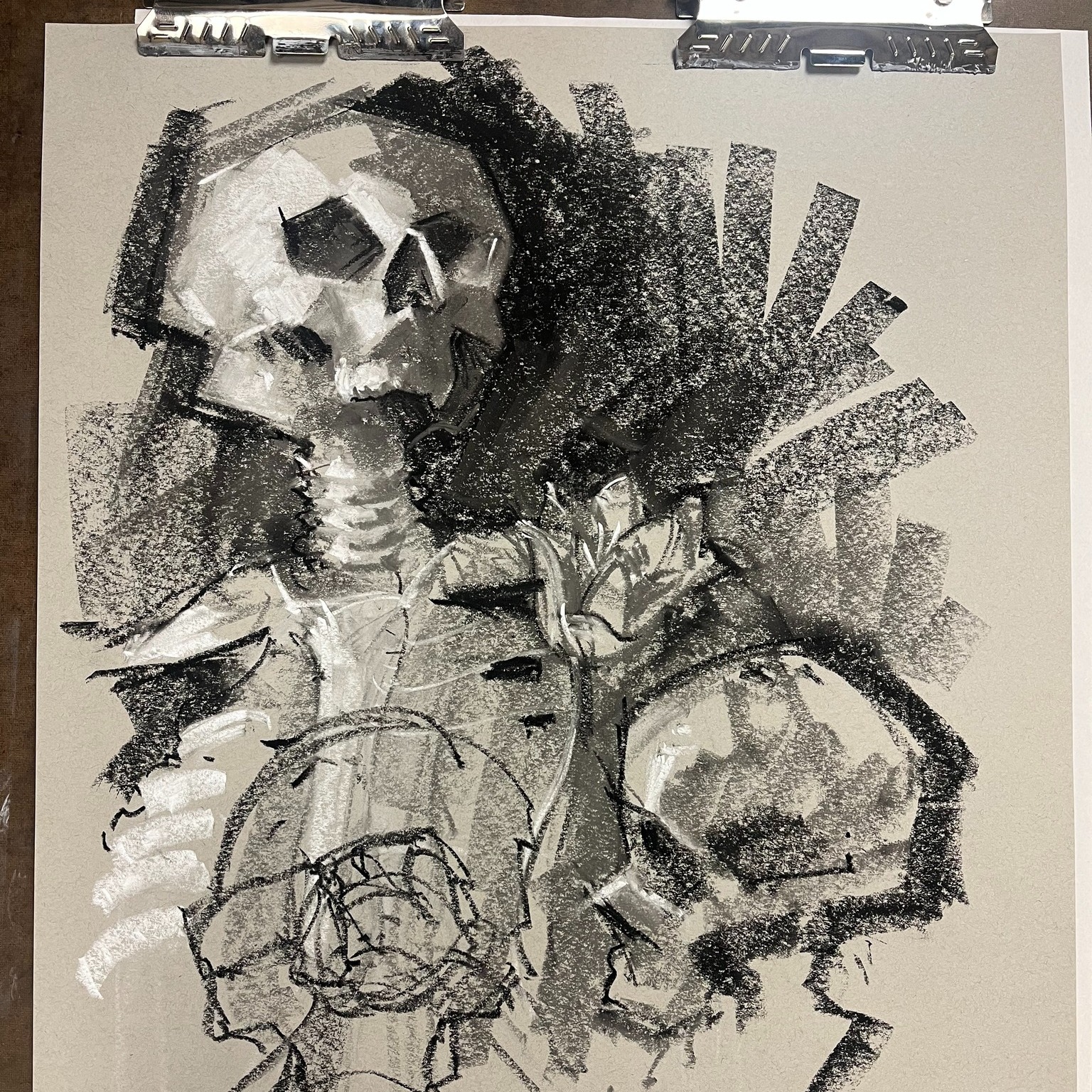 These past days have been filled with final meetings, presentations, and assessments. Our students are returning home after working so hard this term. It's been a mad sprint to the finish for them.
A couple of demos and draw-alongs from studying human proportions and our amazing skeletal structures late in the semester.
We are always grateful for the used models we receive from our friends in the health sciences. They are rough around the edges, but fun to draw nonetheless.
#iwuart #iwuartanddesign