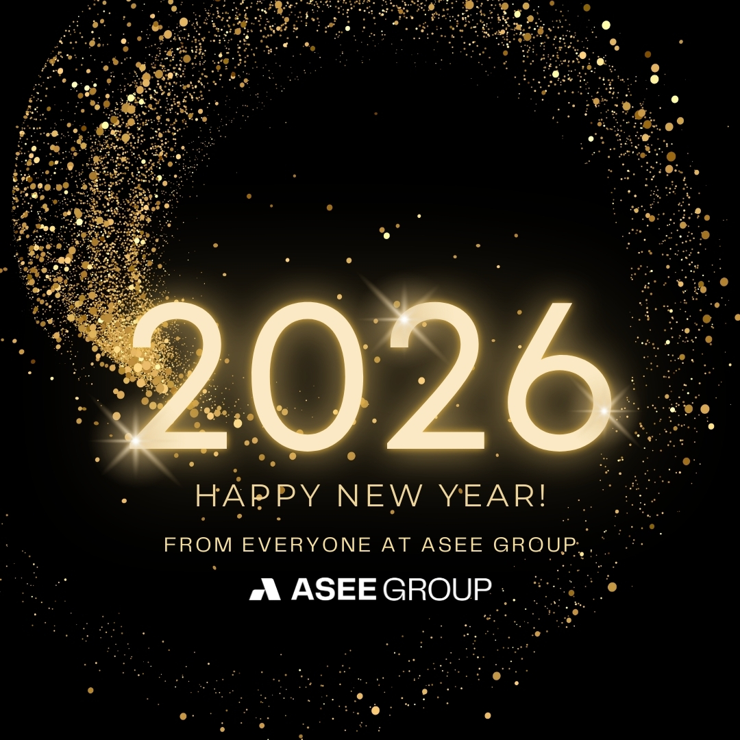 Here’s to 2026! ✨
Wishing you a New Year full of happiness, new opportunities, and achievements.
From all of us at ASEE Group, we hope 2026 brings you endless happiness, success, and fulfilment💜
Our Office will reopen on Monday 5th January at 8am.