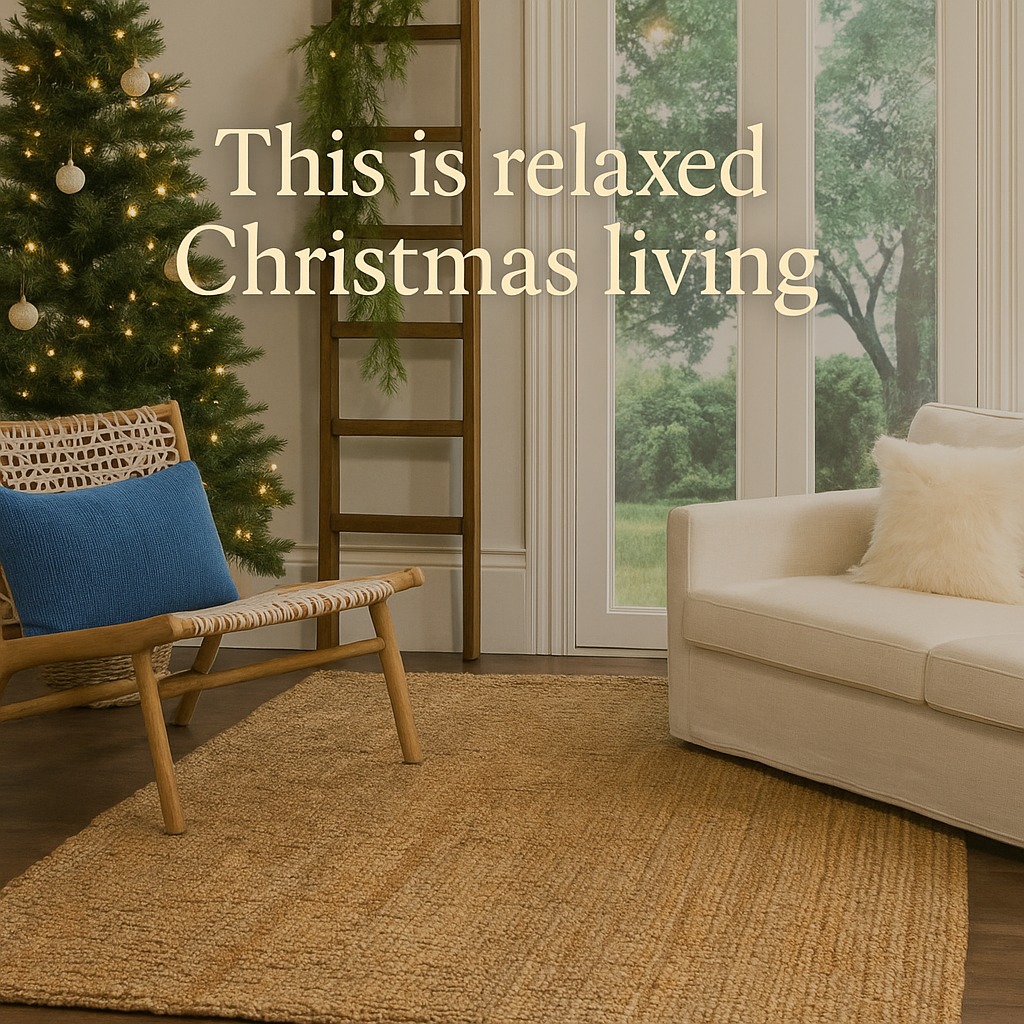 Christmas décor doesn’t have to be loud to feel special.
Soft textures. Natural tones. A calm, welcoming space for family and friends.
A jute rug grounds your room and sets the tone — long before the tree goes up.
This is relaxed Christmas living.
www.nestwraps.co.nz