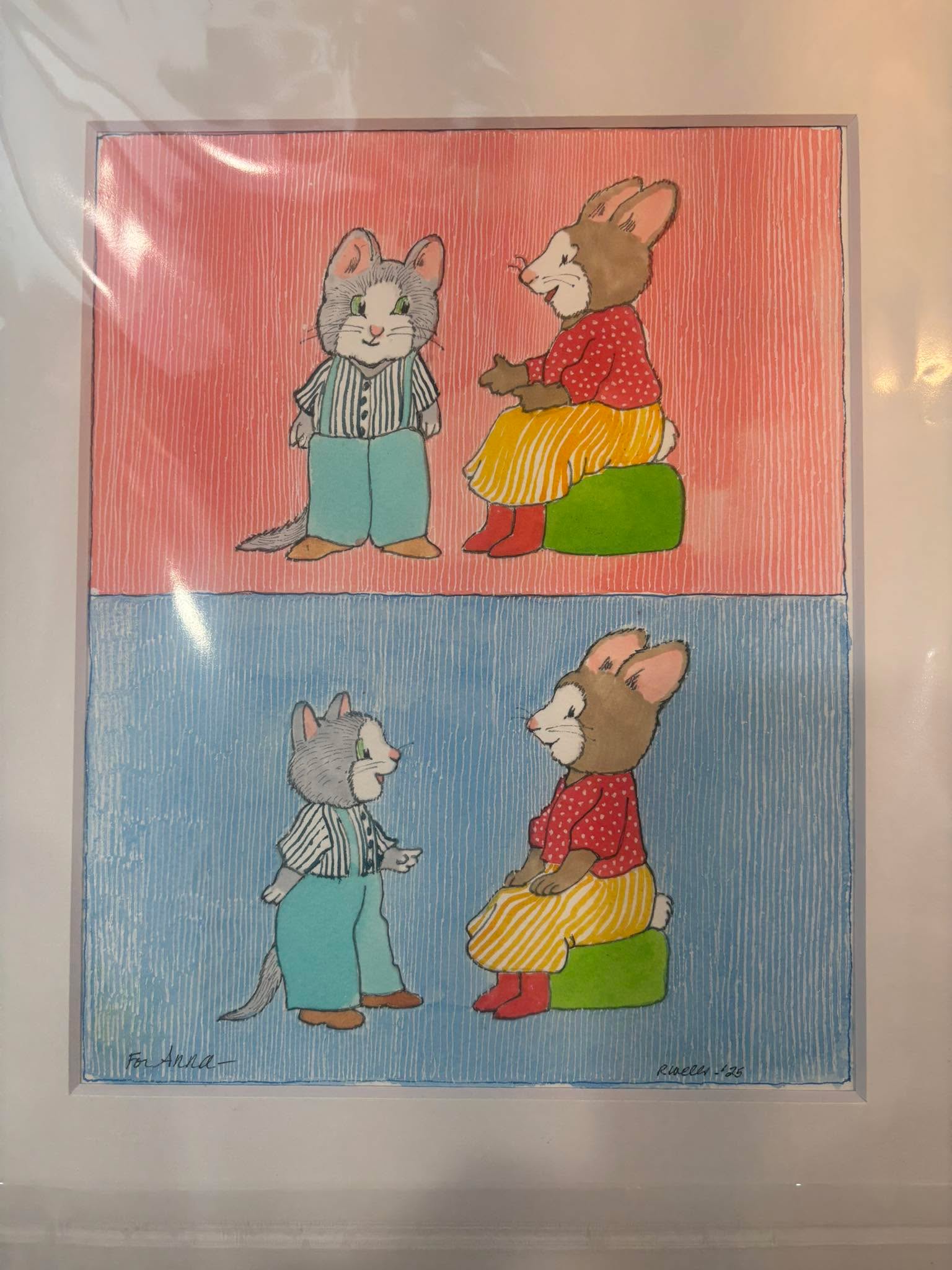 Thank you Rosemary Wells for this exceptional treasure! Our friendship, forged over many decades, is the deeper context that makes this gift so very meaningful and singularly personal.