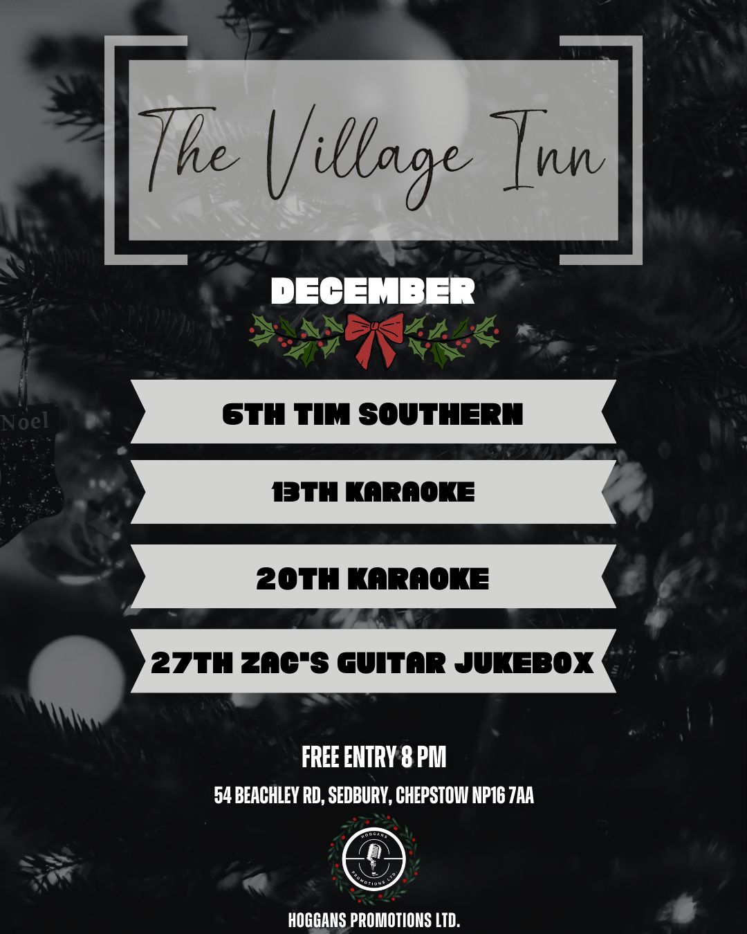 A slight correction to this month's event schedule - we've got another Karaoke night this Saturday the 20th! Come on down, bring your best Shane MacGowan gravel or Kirsty MacColl impression, and let's have a fantastic last Saturday before Christmas!
🗓️ Saturday 20th December
⌚ 8PM
📍 The Village Inn, Sedbury
#sedburyevents #sedbury #karaoke #saturday #karaokenight #saturdaynight #xmas #saturdaynights #christmas