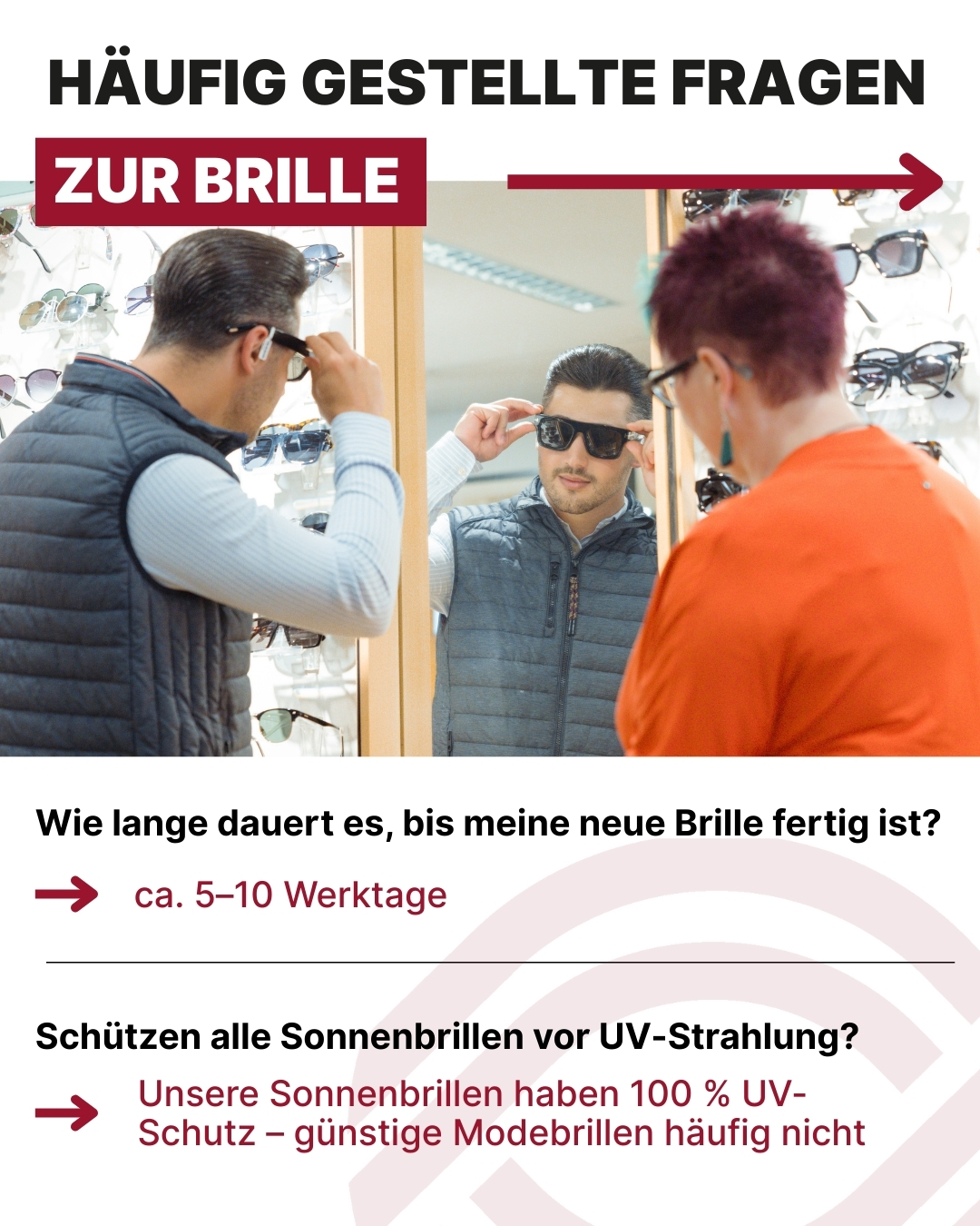 Die wichtigsten Fragen auf einen Blick 👓
Vor einem Termin tauchen häufig immer wieder dieselben Fragen auf - damit du bestens vorbereitet bist, haben wir dir die häufigsten schon einmal zusammengefasst.
Fehlt dir noch eine Frage?�👉Schreib uns einfach oder ruf direkt bei uns an - wir helfen gern weiter.
➡️ www.bauroptik.de (Link in Bio 🔗)
#bauroptik #faq #häufigefragen #optiker #akustiker #rain #donauwörth #wertingen
