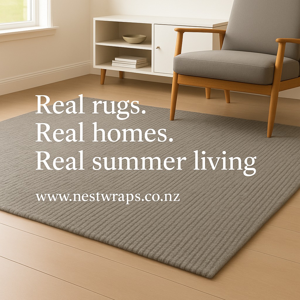 Real rugs.
Real homes.
Real summer living.
Our jute rugs are loved across NZ for one simple reason â they work.
From busy family lounges to quiet coastal homes, theyâre made to be lived on, not tiptoed around.
Thank you for sharing your spaces with us. www.nestwraps.co.nz