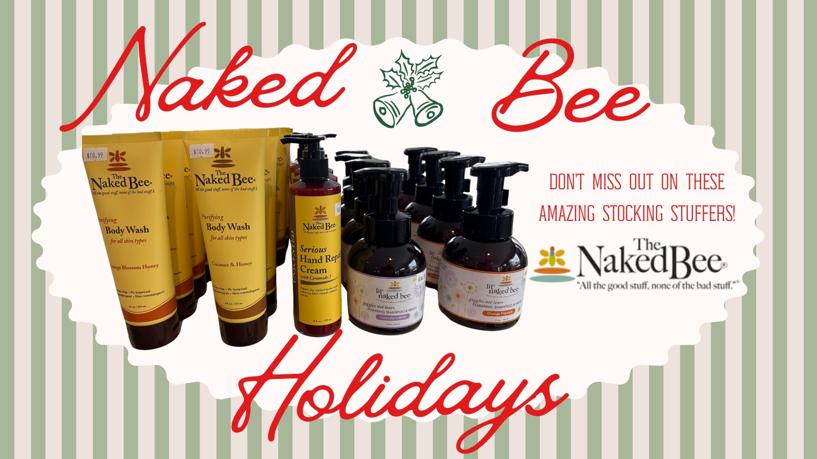 Just in time for the holidays! Premium products with "All of the good stuff, none of the bad stuff"! Perfect for you or a loved one this holiday season!