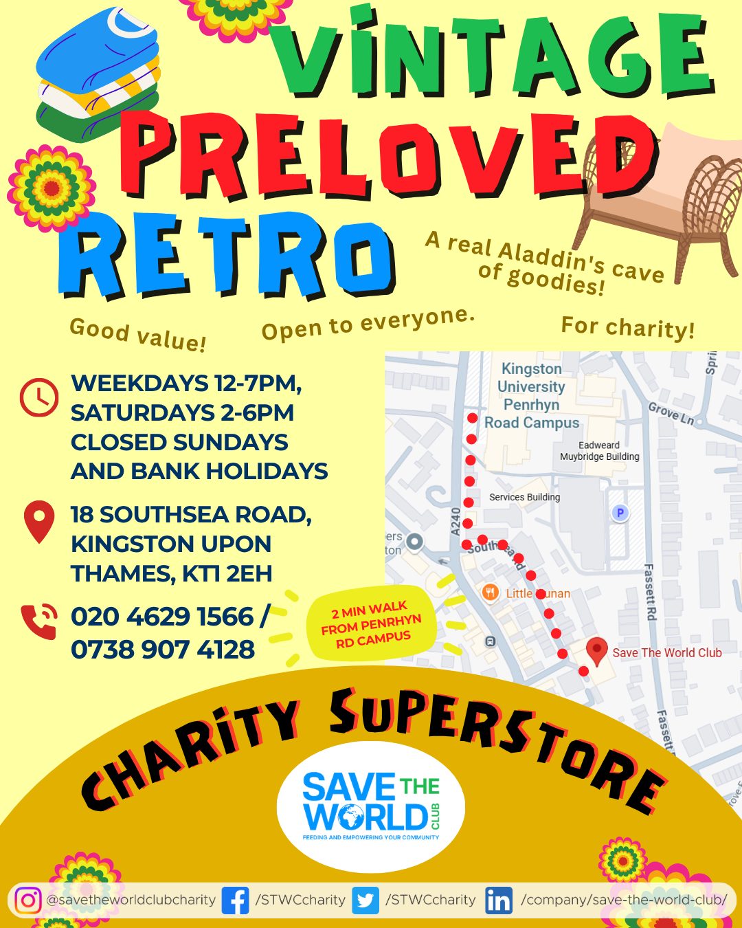 With loads to choose from at our charity warehouse, why not see how you can make this holiday season more sustainable this winter. With tons of goodies and gifts to decorate and give, every sale lets us help more people and save more things from going to waste.
📍 18 Southsea Rd, Kingston upon Thames, KT1 2EH.
⏰12-7pm Weekdays, or Saturdays 2-6pm.
🚗Limited parking available (Up to 6 guest vehicles), on street paid parking also possible, nearby connecting bus routes.
We welcome you to share, have a great day and we hope you can visit!
#Winter #Winter2025 #christmas2025 #Christmas #Decorations #gifts #Reuse #Repair #Upcycle #Recycle #CircularEconomy #ThinkPreLoved #charityshop #community #charity #kingstonuponthames #kingston #surbiton #tolworth #newmalden #chessington #environment #environmental