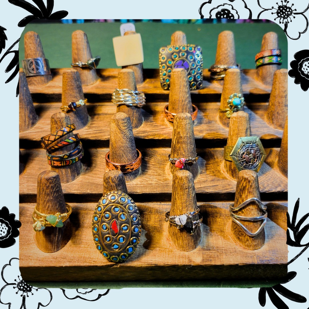 Don't know what size you're looking for? Not to worry! Most of our #rings are super adjustable! Perfect for any size! #fairtrade #handmade #giftideas #shoplocal #westkelowna