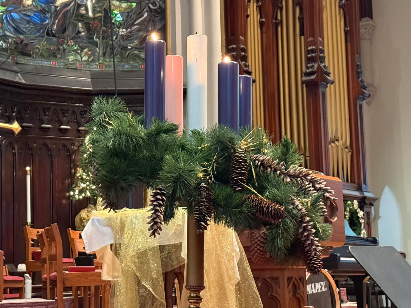 May have had the first real snow of the season, but that didn’t stop this morning’s church gig!