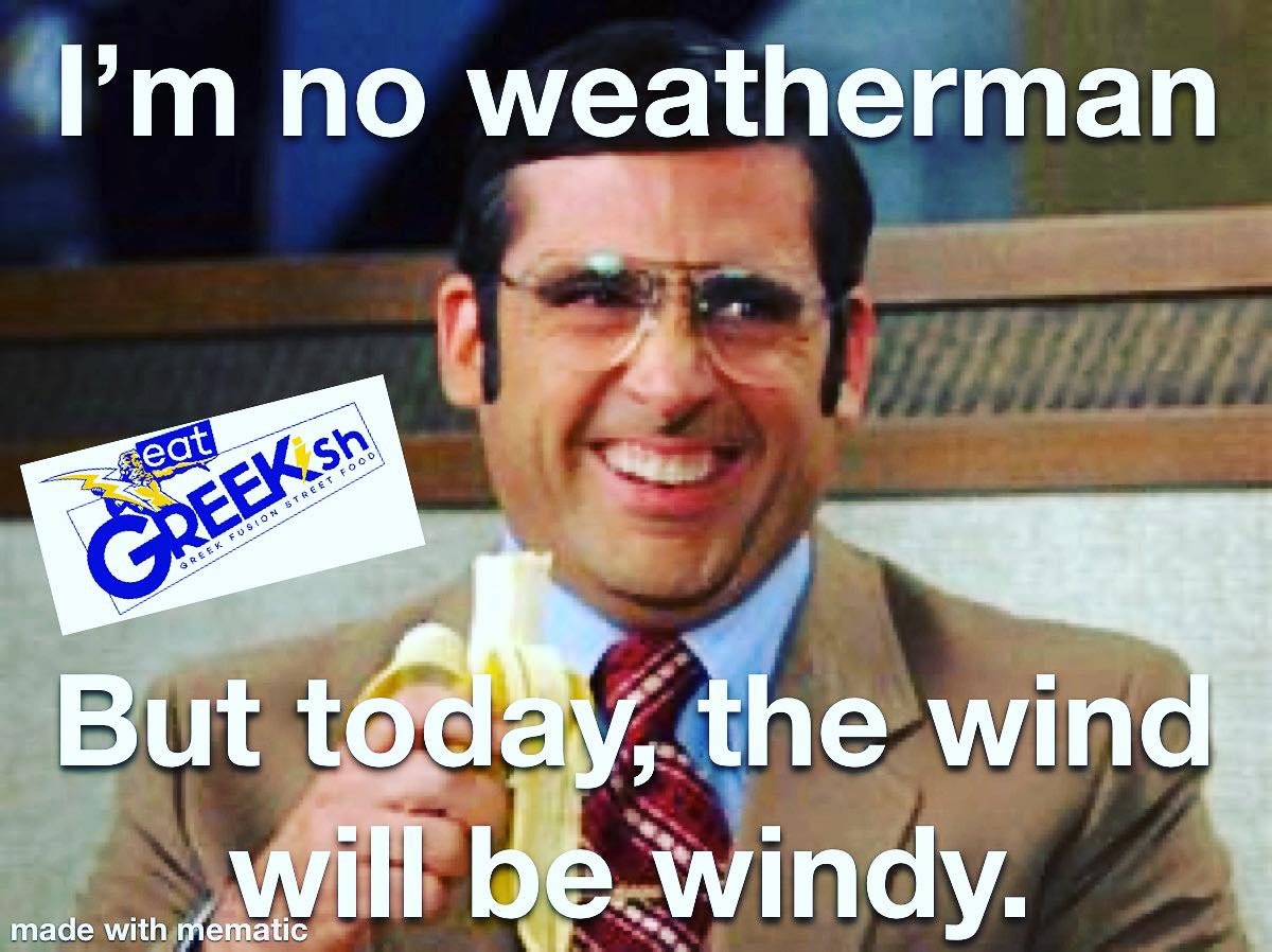 UPDATE: The wind is expected to now pick up even more in the afternoon! As a result, we will NOT be open for dinner today, as safety is our number one priority!!
THIS WIND!!! We will be sitting out lunch today, 12/17, but WE WILL BE OUT FOR DINNER!! Youāll find us at CVS on 11th from 3-6:30pm.