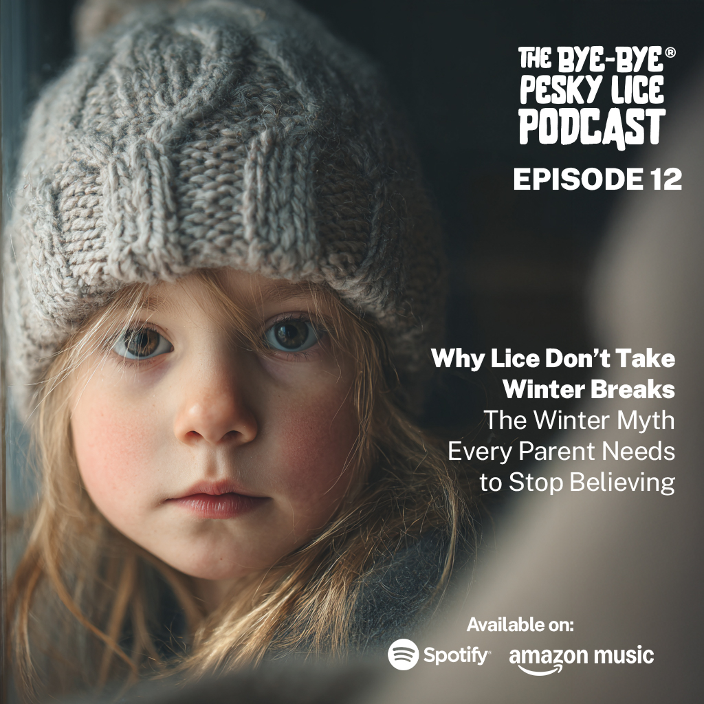 Think winter means a break from lice? Think again.
Cold weather doesn’t stop head lice — and in some cases, it actually helps them spread. Hats, scarves, helmets, and kids spending more time indoors create the perfect setup for lice to move from head to head.
In this week’s episode of The Bye-Bye Pesky Lice Podcast, Emily and Dr. Lee explain why lice don’t take winter breaks and what parents can do right now to protect their kids.
💡 Inside the episode:
• Why lice survive all year long
• How winter clothing plays a role
• Common myths parents still believe
• Simple, effective prevention tips
Knowledge = peace of mind.
🎧 Listen now (link in bio).
#ByeByePeskyLice #LiceFacts #WinterParenting #KidsHealth #LicePrevention #ParentLife #ByeByePeskyLicePodcast