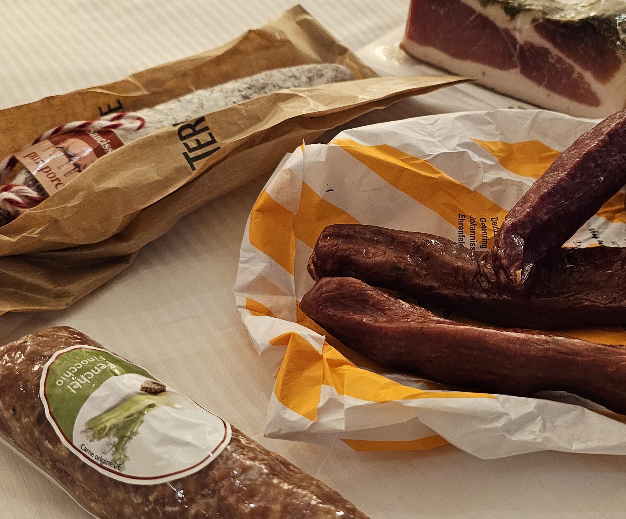 Most of our fellow Viking passengers are picking out ornaments and keepsakes at the Christmas Market … Croatian Adventurers, we’re over here collecting cured meats like it’s a competitive sport.