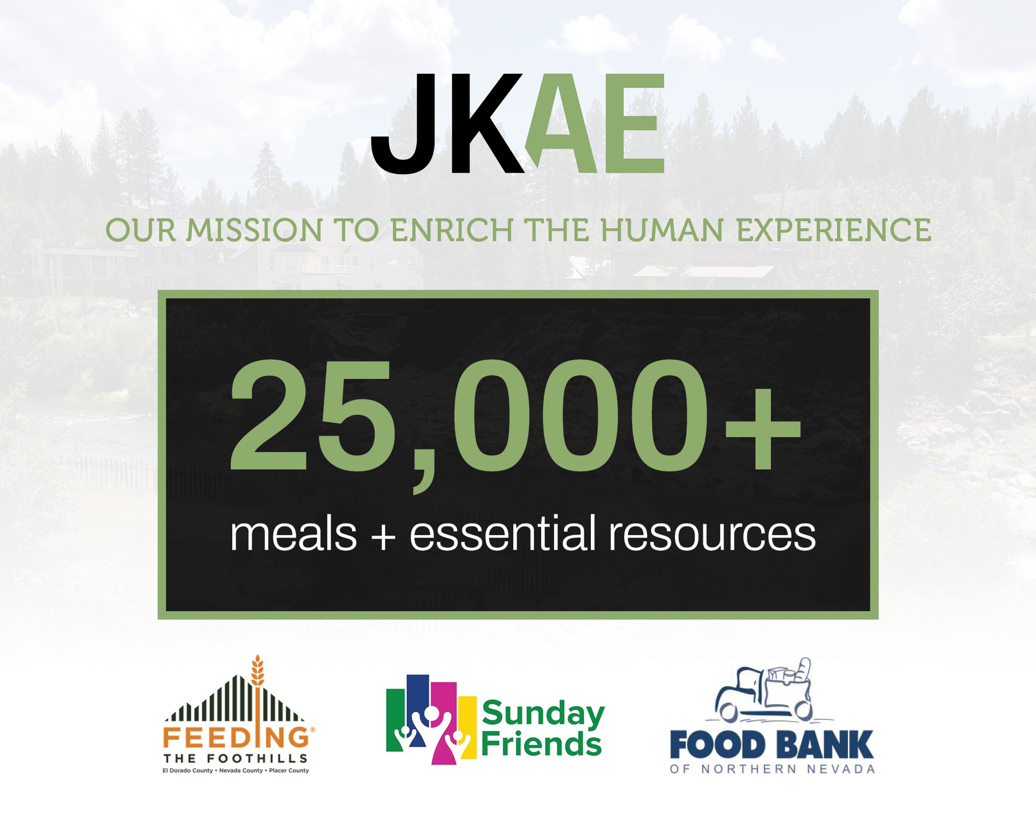 This year, JKAE continued our 𝐜𝐨𝐦𝐦𝐢𝐭𝐦𝐞𝐧𝐭 𝐭𝐨 𝐜𝐨𝐦𝐦𝐮𝐧𝐢𝐭𝐲 by supporting Feeding the Foothills, the Food Bank of Northern Nevada, and Sunday Friends — providing more than 𝟐𝟓,𝟎𝟎𝟎 𝐦𝐞𝐚𝐥𝐬 and essential resources.
Happy Holidays from all of us at JKAE!
#JKAEDesign #HappyHolidays #SeasonOfGiving