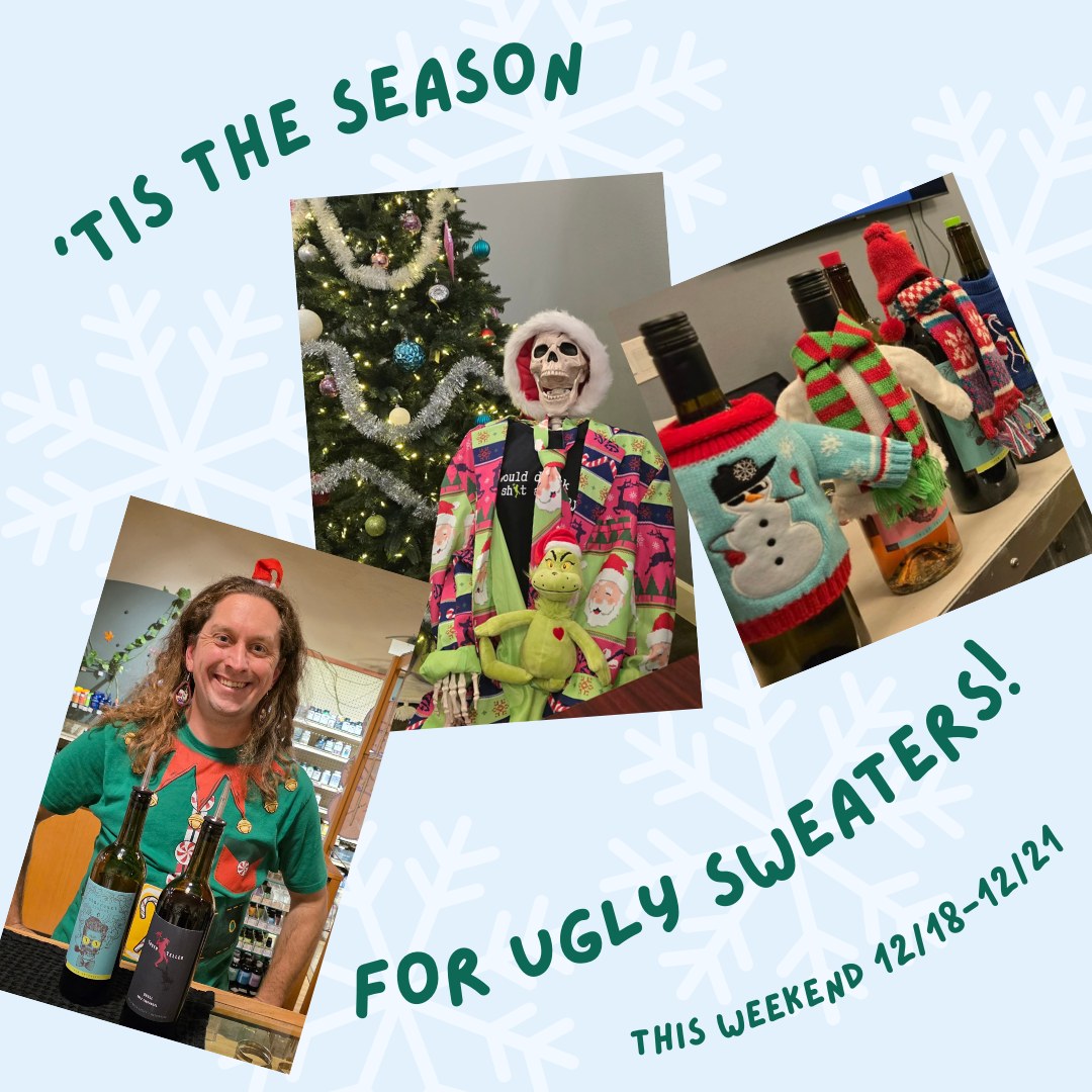 Ugly sweaters deserve their runway moment — and this weekend is their time to shine 🎄🧶
Join us Dec 18–21 at our Woodinville tasting room for Ugly Sweater Weekend at TruthTeller. Rock your festive fashion disaster and enjoy 2-for-1 tastings + 10% off bottles.
Because nothing pairs with questionable knitwear quite like wine. 🍷✨
#UglySweaterWeekend #TruthTellerWine #WineAndSweaters #SipTheSeason #MerryAndMerlot #HolidayCheers #FestiveFashionFails #CabernetChristmas #SipSipUglySweater #TruthTellerWinery