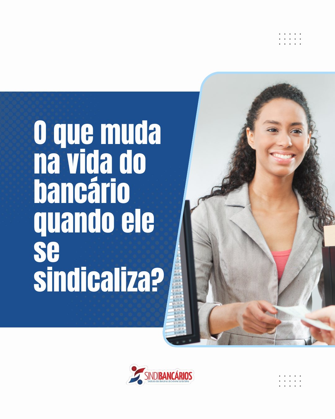 Quando o bancário se sindicaliza, nem tudo muda de forma visível. Mas quase tudo muda por dentro, e no que te protege.
Muda a forma como o banco te enxerga.
Muda o limite das cobranças.
Muda o peso de enfrentar abusos sozinho.
Se sindicalizar é ter respaldo antes do problema explodir. É saber que, quando algo sair do limite, você não vai precisar se calar.
Os maiores benefícios não aparecem no holerite todos os meses. Eles aparecem quando você precisa dizer “não”. Quando precisa se afastar sem medo. Quando precisa de alguém do seu lado.
👉 Sindicato não é só serviço. É proteção coletiva.