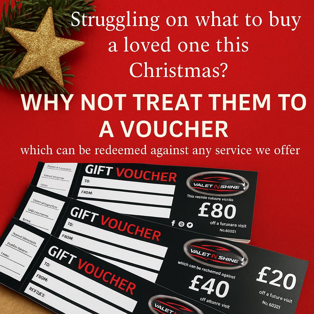 ๐๐ STUCK FOR A CHRISTMAS GIFT? ๐๐
With less than 2 weeks to go until Christmas Day, if youโre struggling to find the perfect present for a loved one โ weโve got you covered.
Our Valet N Shine Gift Vouchers make the ideal gift and can be redeemed against ANY service we offer, from a full valet to paint enhancement, ceramic coatings and more ๐โจ
โ๏ธ Suitable for any vehicle
โ๏ธ Perfect stocking filler or main gift
โ๏ธ No guesswork โ they choose the service
โ๏ธ Available in various values
Give the gift of a cleaner, glossier, better-protected car this Christmas ๐
๐ Unit 2, Gelligron Industrial Estate, Tonyrefail, CF39 8ES
๐ 07392 677411
๐ฌ Message us to arrange your voucher
๐ Vouchers available now โ donโt leave it until the last minute! ๐
#ValetNShine #ChristmasGiftIdeas #GiftVouchers #StockingFillers #Tonyrefail #SouthWales #CarCare #SupportLocal #ChristmasReady ๐โจ
