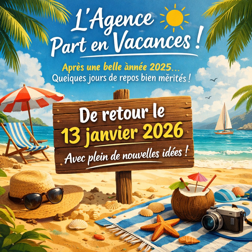 Après une très belle année 2025 riche en projets et en événements, l’agence s’accorde quelques jours de repos bien mérités.
Le temps de se ressourcer, de faire le plein d’inspiration…
Nous serons de retour le 13 janvier 2026, avec encore plus d’idées, de concepts et d’envies pour vos futurs événements.
Merci pour votre confiance et à très vite pour écrire la suite ensemble.
#ardennes #sconsultevents #eventplanner #evenement