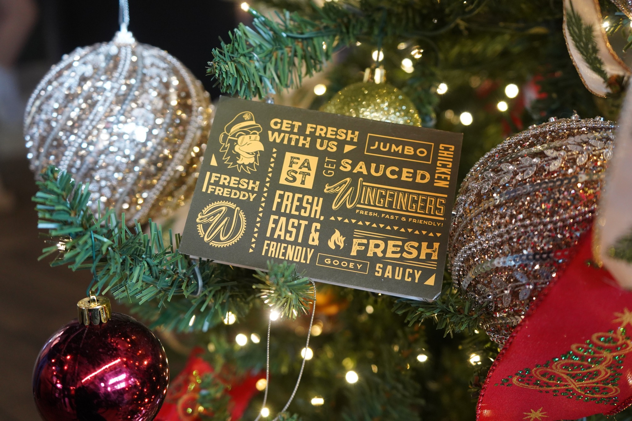 Fresh, fast and festive 😎 Give the gift of Wingfingers that guarantees golden, gooey goodness this holiday season! 😋🍗