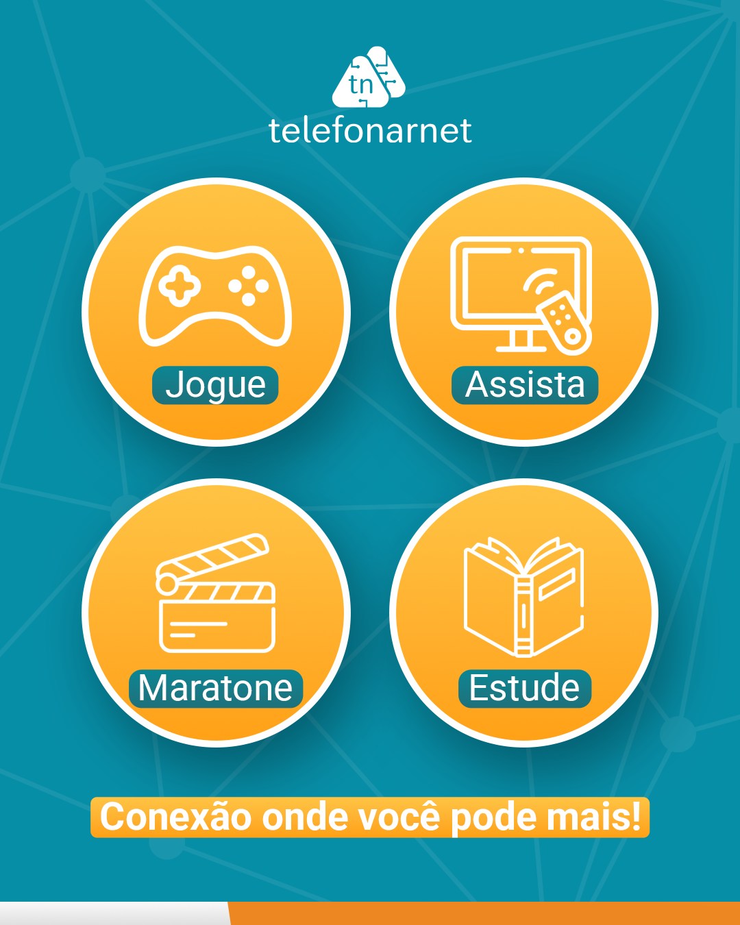 A internet de hoje não é só para uma coisa, né? É para TUDO!
Por isso, nossos planos acompanham o seu ritmo, porque vida digital é isso, poder fazer tudo, na hora que quiser, sem se preocupar se vai funcionar!
Com Telefonar, sua família pode mais!