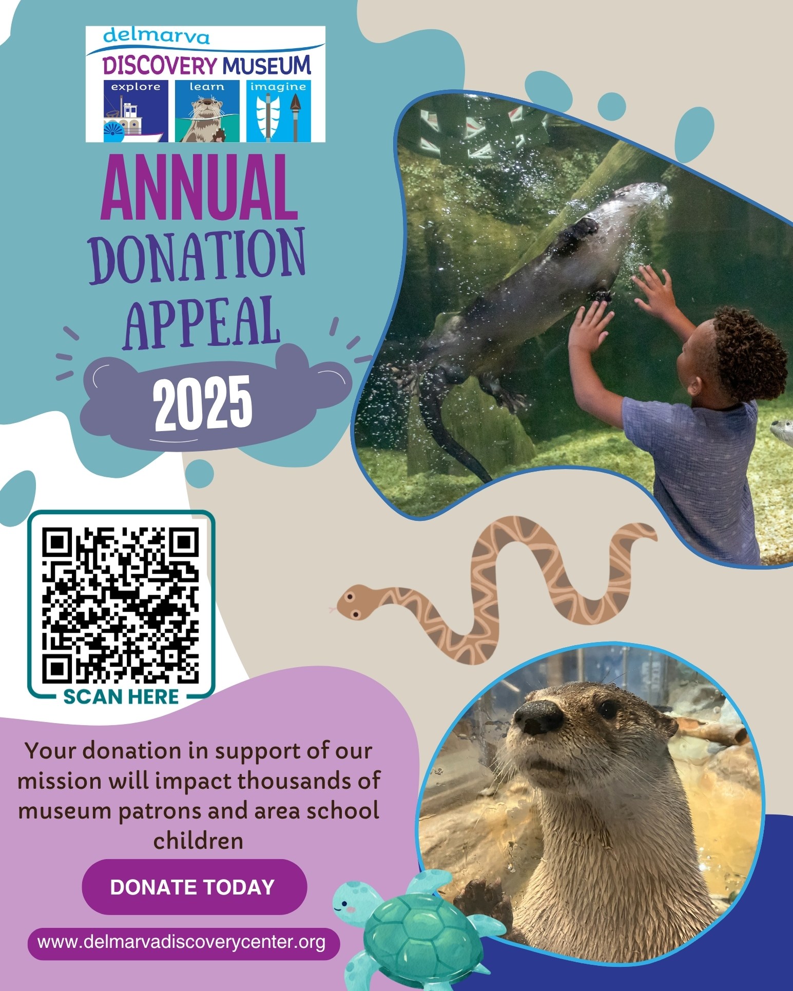 If you are still in need of a Tax Deduction, you may make a charitable donation to the Delmarva Discovery Museum's 2025 Annual Appeal! Support the Delmarva Discovery Museum and help fuel hands-on learning for thousands of kids and families across the Eastern Shore.
💛 Your gift = DOUBLE the impact thanks to dollar-for-dollar matching funds!
With 14,000+ visitors and 4,000+ students served each year, your donation keeps our STEAM and cultural programs alive and thriving.
👉 Donate now: https://delmarvadiscoverycenter.networkforgood.com/projects/261867-2025-annual-appeal