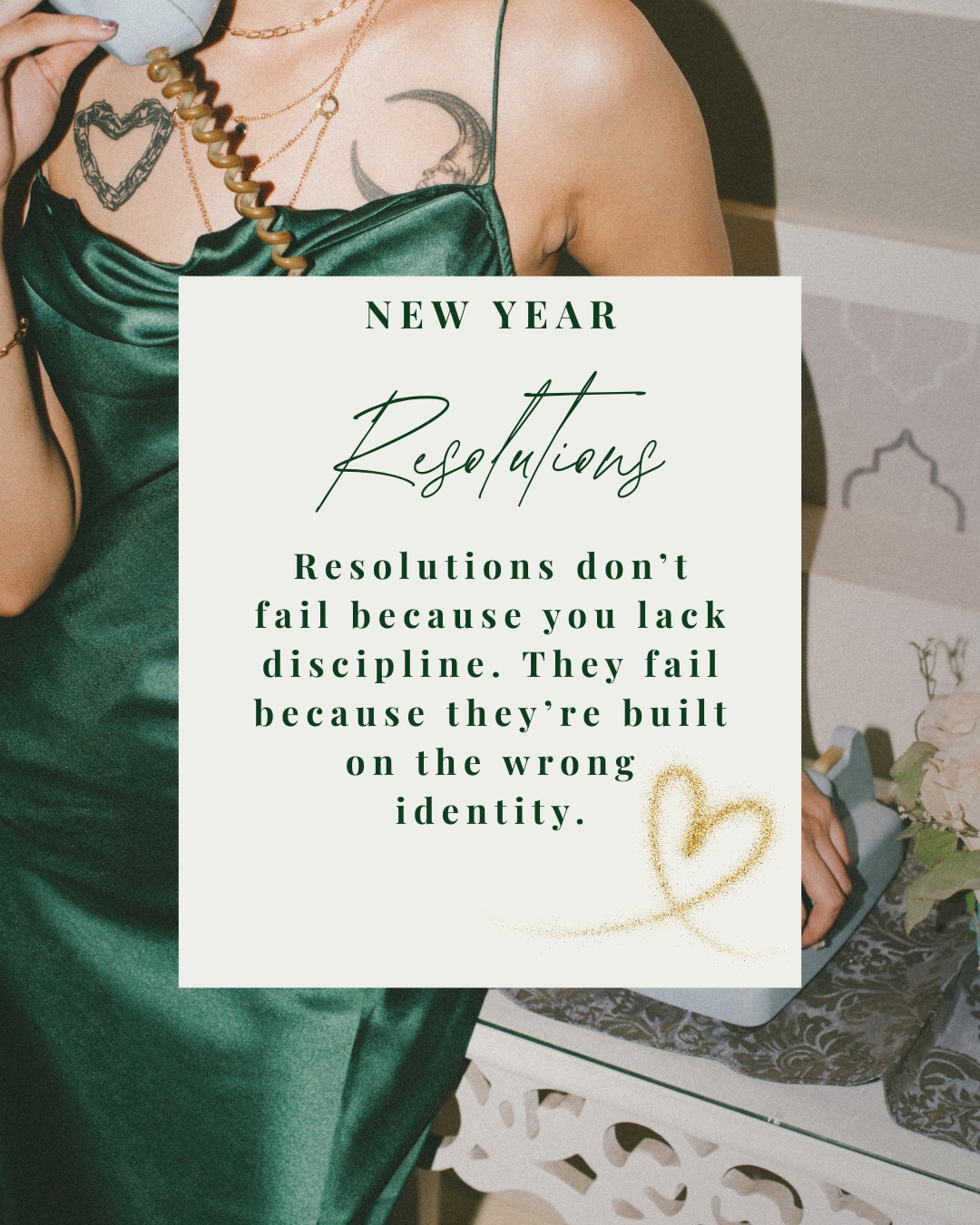 Resolutions donāt fail because you lack discipline.
They fail because theyāre built on the wrong identity.
Every January, women try to fix themselves.
New routines. New rules. New pressure.
But nothing truly changesā¦
because the woman creating the goals is still the same woman trying to survive.
Real change doesnāt come from motivation.
It comes from becoming someone new ā safely.
When your identity shifts,
your habits follow.
Your energy follows.
Your life follows.
No forcing.
No self-betrayal.
Just truth.
Tell me this in the comments:
What part of your old identity are you ready to release this year?
(Thereās no wrong answer. Just honesty.)