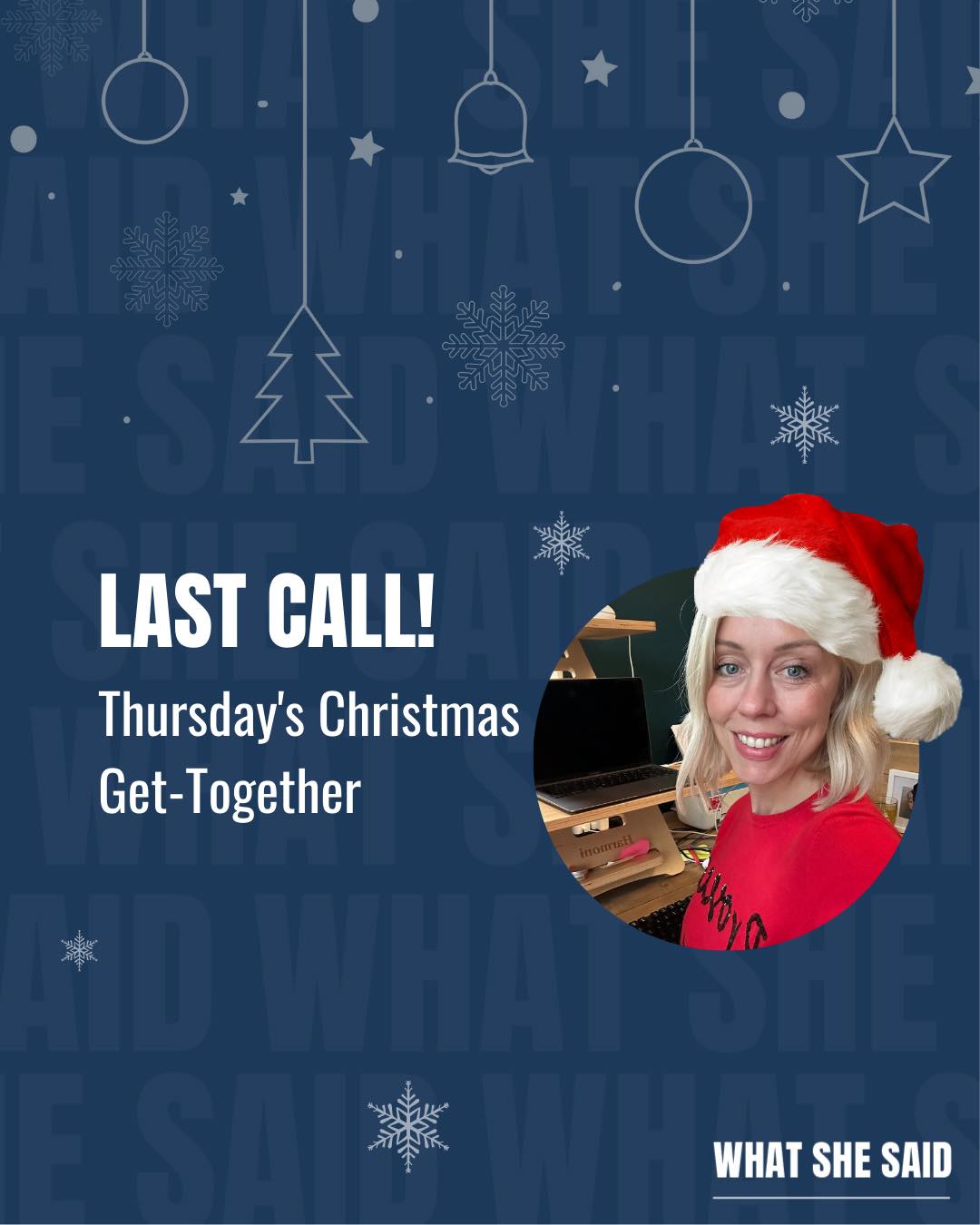 Right then, this is it – your final nudge 🎄
If you’re a service-based, B2B female micro business owner and fancy ending the year with women who actually get it, this one’s for you.
No pitching. No pretending. Just festive vibes, proper chats and a room full of women who understand the highs, the lows and the chaos of running your own business.
Christmas jumpers encouraged.
Festive drinks optional but recommended 🥂
✨ Grab your FREE spot – link in bio
#whatshesaid #fmbos #womeninbusinessuk #femaleentrepreneursuk #christmasnetworking #businesscommunity #solobusinessowners #womenwhonetwork #supportingwomeninbusiness