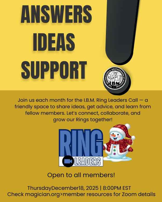 Interested in ways to make your local Ring meetings even better than they currently are? Join us on our next Ring Leaders call this Thursday evening. All the details about how to join the call are on the graphic.