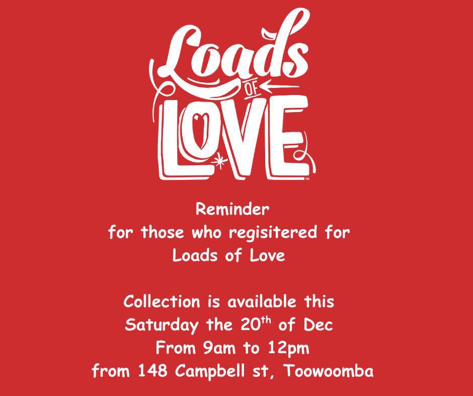 Come on down and see the team to collect your bag…
148 Campbell st. Toowoomba
Till 12pm today