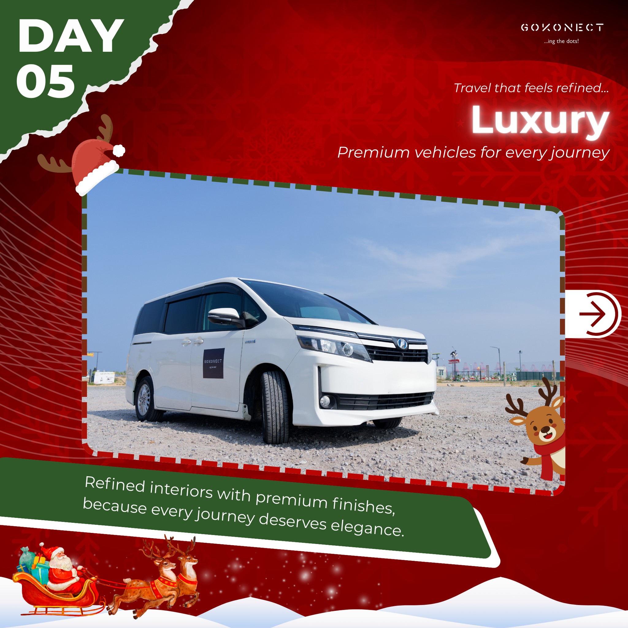 One the 5th day of Christmas Gokonect gave to me...
Five reasons travellers choose GoKonect
luxury, comfort, safety, reliability, and care.
Luxury isn’t extra.
It’s how we operate.
Comment Yes if service matters to you ↓
.
#GoKonect #Holidays #Christmas #FestiveSeason #holidayseason #srilankatravel #luxurytravel #srilanka