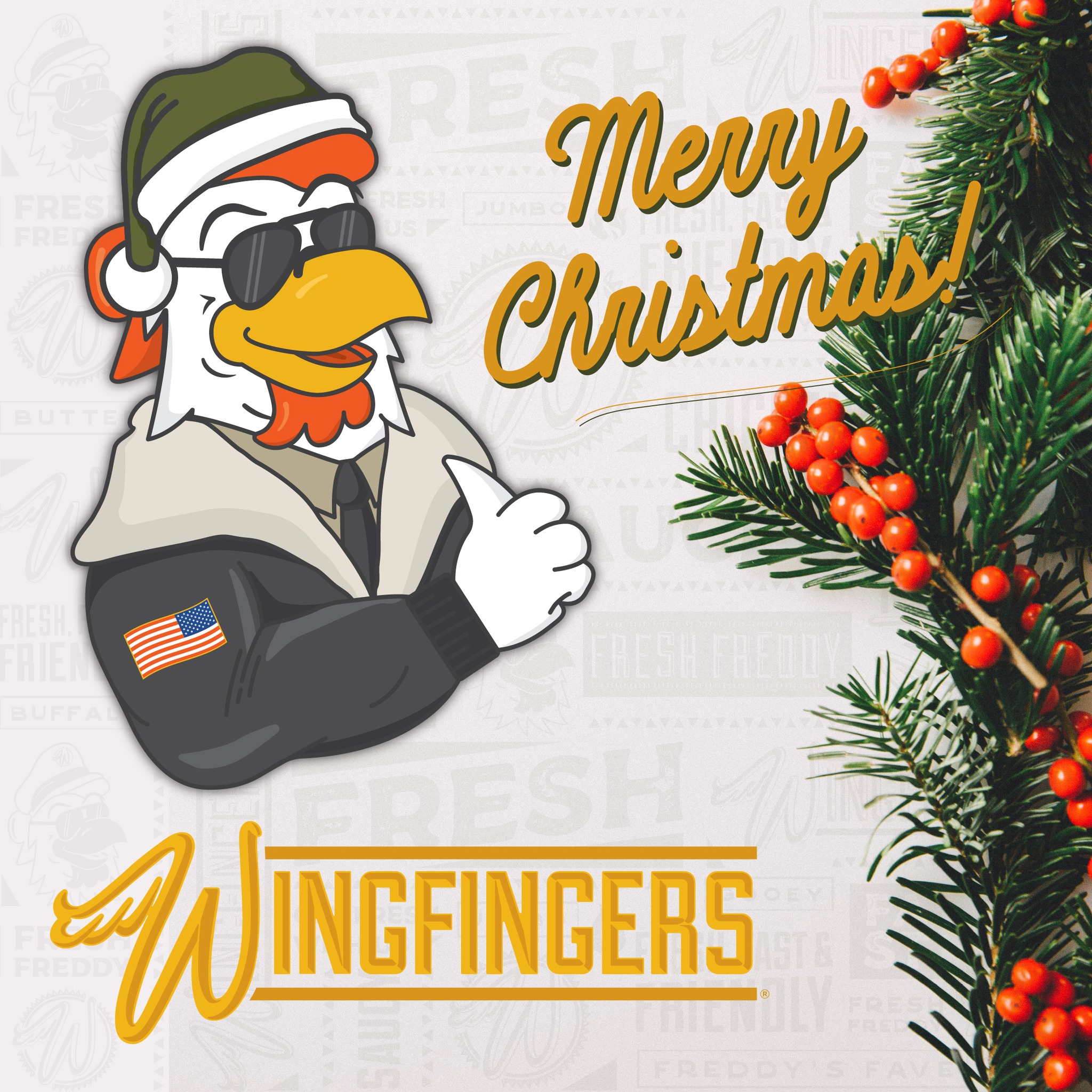 Merry Christmas from Wingfingers! 😎🎁🎄