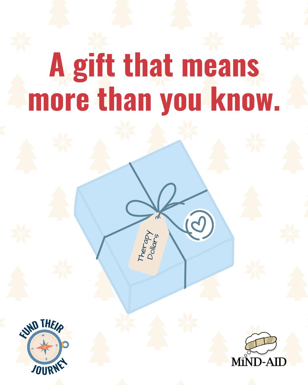 Stuck on what to get someone who has everything? Here’s an idea…
Make a donation to our Therapy Fund in their name! Your thoughtful gift will fund therapy sessions for young people who need specialized support but can’t afford it on their own.
🎁 A one-time donation = helps to refill our empty Therapy Fund so a young person can begin therapy
🎁 A monthly donation = ongoing support that keeps the fund going (and young people going 💪) all year long
It’s the perfect gift for someone who has it all – and a gift that will mean more than you know.
Get your gift today at the link in our bio.
#FundTheirJourney