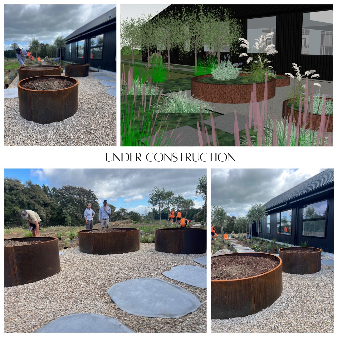 Super excited to see this property taking shape. The power of 3d renders to help visualise and I can't wait to revisit in a year or so. #cortenplanters #sensorygarden #landscapedesign @centrescapeslandscaping