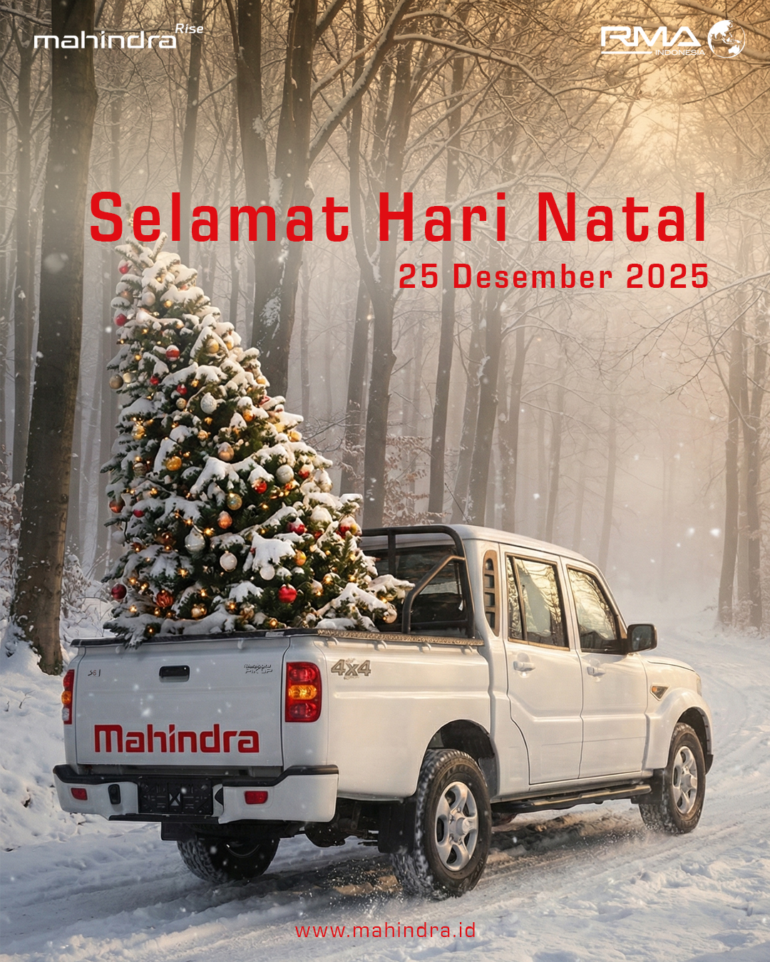 Selamat Hari Natal 2025
Semoga damai Natal menghadirkan harmoni di setiap perjalanan hidup kita.
Dalam perbedaan, kita belajar saling menghargai, kita tumbuh lebih kuat, saling menghormati, dan terus melangkah bersama menuju masa depan yang penuh harapan dan kebaikan.
.
#selamatnatal2025 #MahindraScorpio #PikUpKeren #MahindraIndonesia #YourPartnerInSuccess #RMAIndonesia #mahindra4x4 #mining #plantation #farming #miningindonesia #minerals #coal #tambang #sobatenergi #ESDM #miningexpo #agriculture #agriculturelife #tipsandtrick #pertanian #perkebunan #pertambangan #fleet #fleetrental #rentalfleet #pickuprental