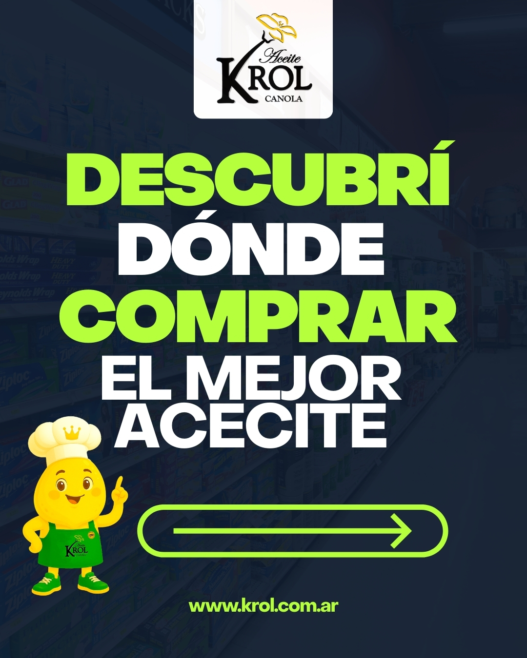 Sabemos que cada familia tiene su manera especial de hacer las compras, por eso KROL está donde vos estés.
➡️ Si sos de los que disfrutan recorrer góndolas y elegir todo en persona…
Podés encontrarnos en todas las tiendas COTO del país, listos para acompañar tus platos con calidad superior y nutrición real.
➡️ Si preferís comprar desde casa con comodidad y rapidez…
Pedí KROL en nuestras tiendas autorizadas y recibilo directo en tu puerta: biolibre.ar/rednatural
Además, aprovechá nuestros packs especiales con descuentos de hasta el 36%.
Ideal para quienes buscan sumar salud, sabor y Omega 3/6/9 al mejor precio.
✨ Elegí tu forma favorita de comprar. Elegí calidad. Elegí KROL.
👉 Deslizá y descubrí dónde conseguirlo hoy.
