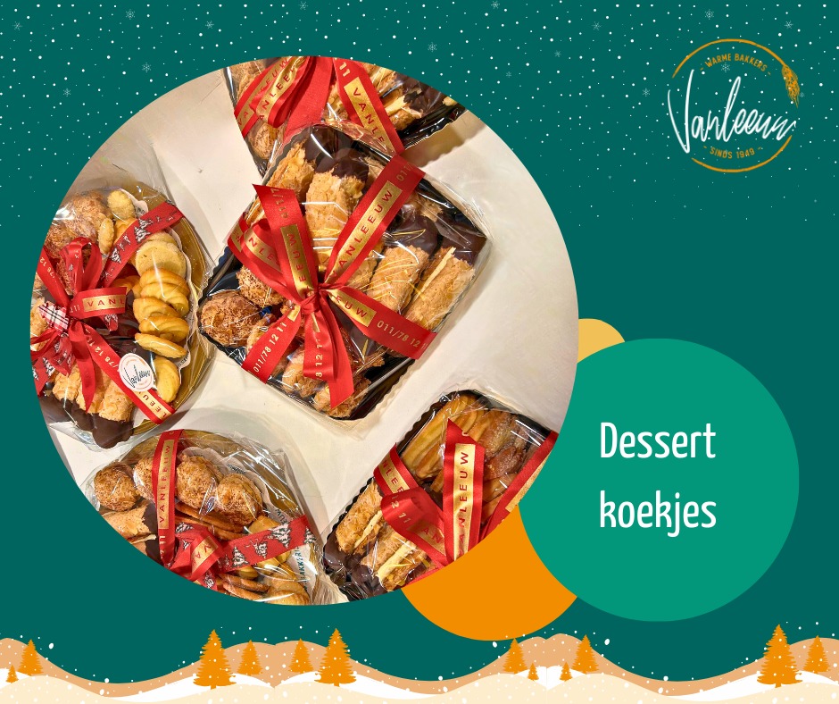 De feestdagen worden nóg lekkerder 🎄✨
Ook verkrijgbaar in onze bakkerij: heerlijke petit fours en verfijnde dessertkoekjes.
Ideaal om te delen… of helemaal zelf van te genieten.
