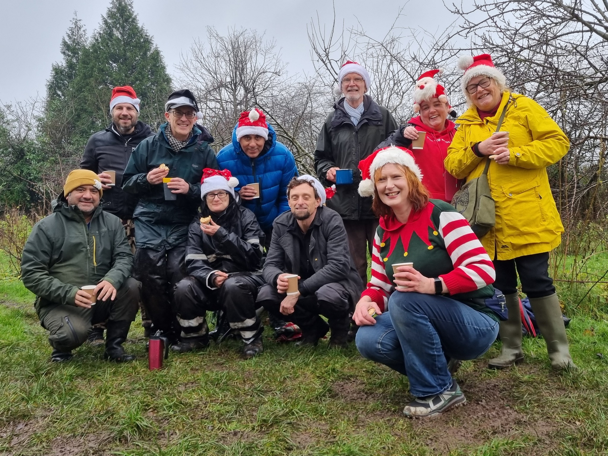 Happy Holidays from Fruit & Nut Village!
What a fantastic year we've had with our volunteers this year. It has been utterly jam-packed with planting, pruning, weeding, shearing, edging, clearing, grafting, and celebrating. Thank you to everyone who took part in one of our sessions, workshops, or events, and we hope to see you all - and plenty of new faces - in the new year.
We had pies in our wellies and did some pruning and woodchipping at #KingdomForestGarden in #Stirchley last week. That's it until the #NewYear, join us back here at KFG on the 5th January 2026 to #StartTheWeek and #StartTheYear!