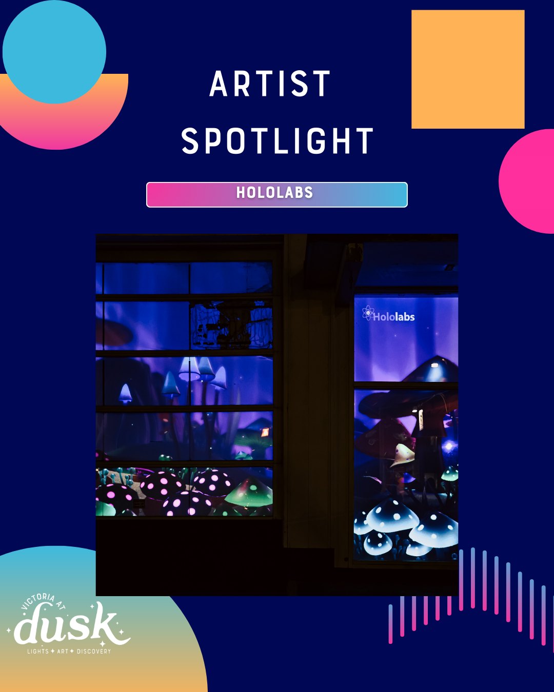 PSA: a fun interactive experience by the fabulous local Victoria creatives at @hololabs.studio will be popping up at Bastion Square at Victoria at Dusk!
Hololabs are known for making emerging media fun! They craft experiences that blend technology with imagination. Whether it's designing groundbreaking augmented reality theme park rides, building new worlds in virtual reality, or designing immersive works of art, the talented team infuse a spirit of play into everything they do. For more than a decade, they've been trailblazing the experiences of tomorrow, inventing new technologies that bring people together in exciting and unexpected ways.
Check them out at https://hololabs.org/
Pic from the 2024 winter arts festival in Victoria, did you experience the fun of Hololabs' work: Glowshrooms?
#VictoriaAtDusk #ExperienceDusk #VictoriaEvents #DowntownVictoria #BastionSquare #YYJArts #VictoriaArtists #VancouverIslandArts #ImmersiveArt #EmergingMediaArt #InteractiveArt #NewMediaArt #DigitalArtExperience #FutureOfArt