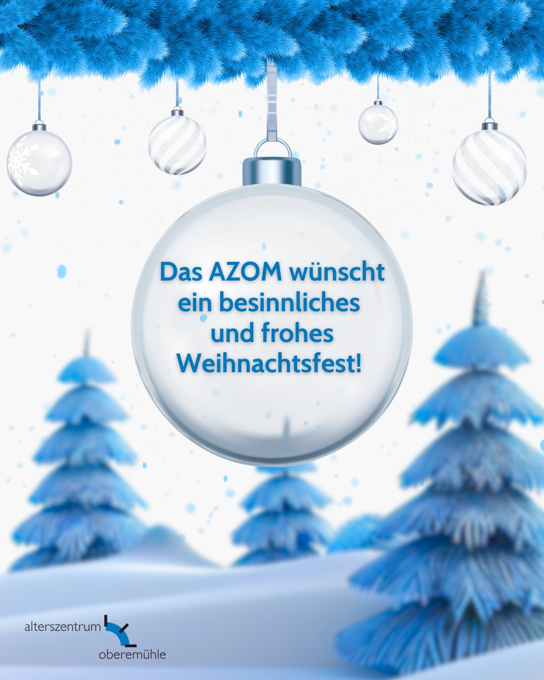 Wir wünschen allen ein frohes und besinnliches Weihnachtsfest 🎄💙
Geniesst die Zeit mit euren Familien, Freunden und all den Menschen, die euch wichtig sind. 🌟
#alterszentrum #oberemuehle #froheweihnachten #feiertage