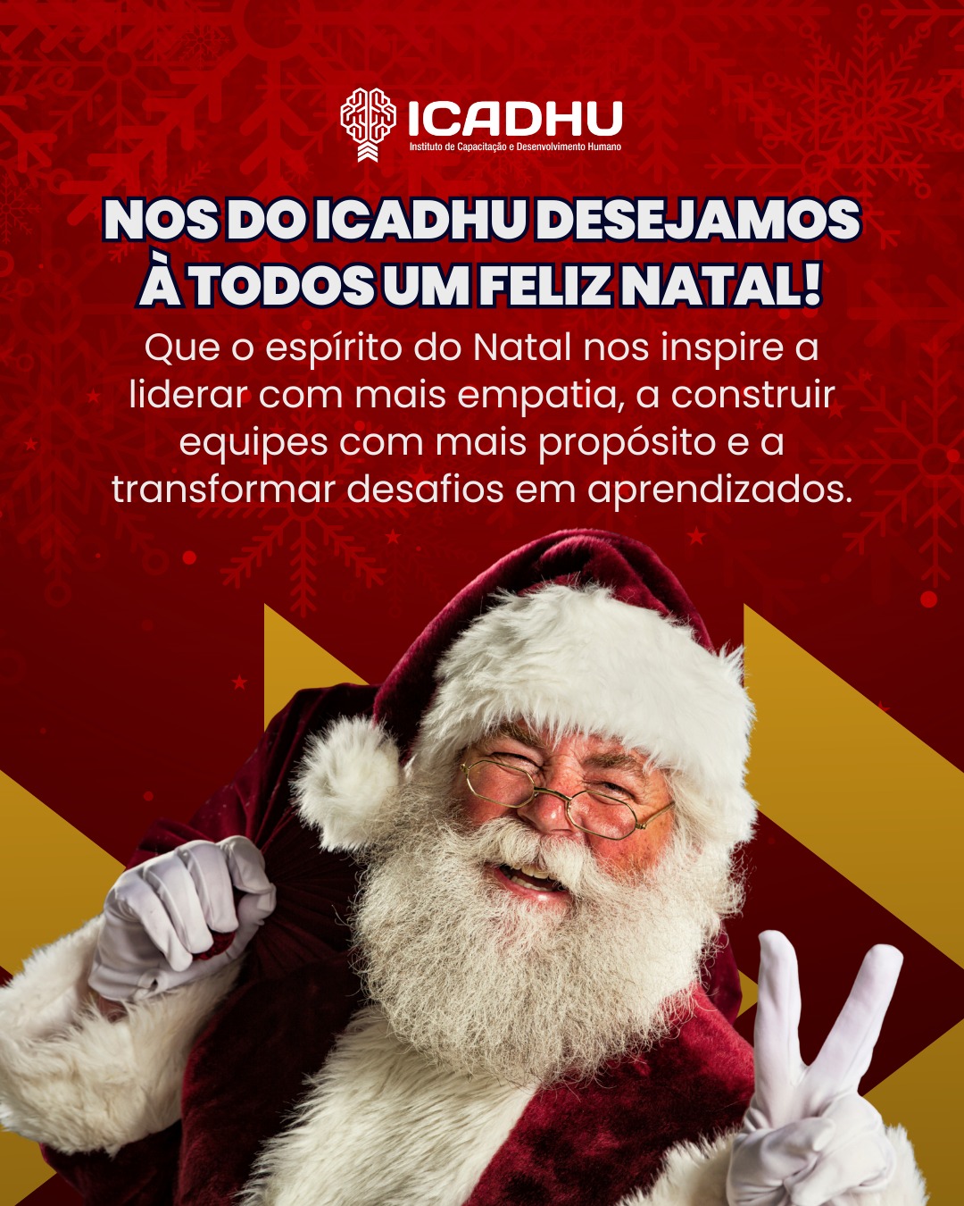 🎄 Feliz Natal!
Que esse momento seja de paz, reflexão e conexão, com a sua família, com seus colegas de trabalho e com seus valores.
No ICADHU, desejamos que o espírito do Natal nos inspire a liderar com mais empatia, a construir equipes com mais propósito e a transformar desafios em aprendizados.
Boas festas e um 2026 repleto de crescimento!
#Natal #FelizNatal #ICADHU #LiderançaComPropósito