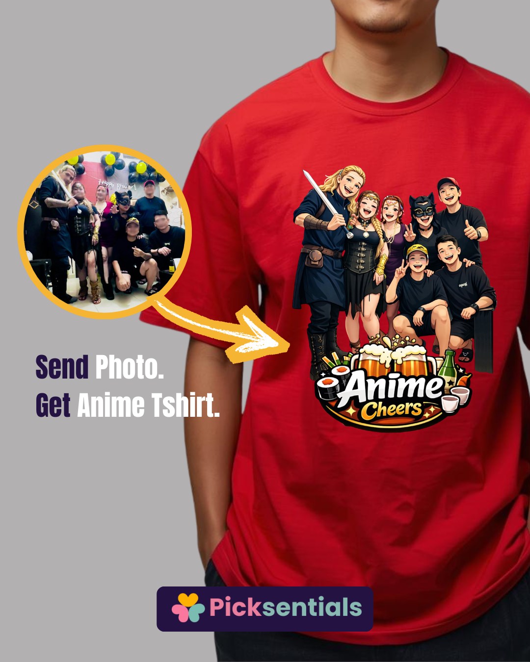 Turn your photos into custom anime T-shirts 🎨👕
Just send us your picture and we’ll transform it into anime art - printed and ready to wear.
Perfect for gifts, groups, and special moments.
📩 DM us to get started!
#Picksentials #CustomTShirt #AnimeTShirt #AnimeArt #CustomAnime
#PhotoToAnime #PersonalizedGifts #CustomPrint
#GroupShirts #AnimeStyle #GiftIdeas #PrintedTShirts
#AnimeDesign #CustomMerch #UniqueGifts