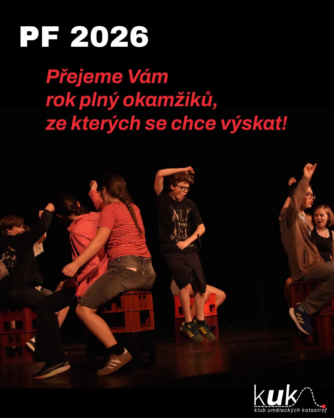 Celý soubor KUK vám přeje šťastný rok 2026!🎊🎇🎆
#dramaťák #dramatak #theatreworks #theatrekid #theatre #theatrelife #pf2026 #PF2026 #Silvestr2025 #silvestr #newyear2026 #ɴᴇᴡʏᴇᴀʀ2026 #newyear #novyrok2026 #novýrok #novyrok