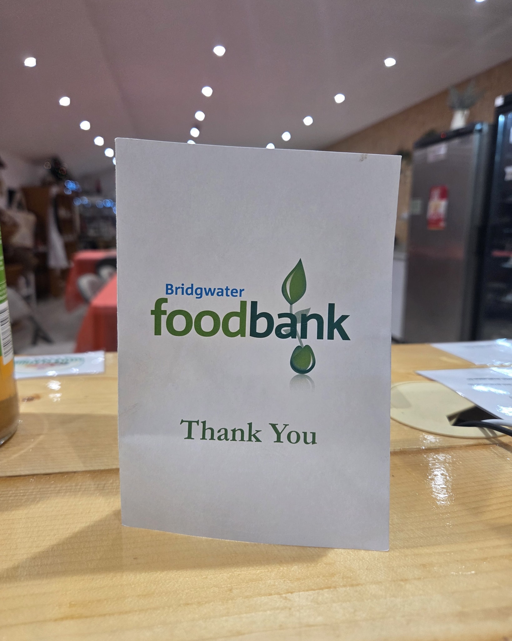 We’ve received this lovely Christmas card from Bridgwater Foodbank, and we just want to say a huge thank you to our customers. Your support helped raise money for the food bank and will make a real difference to local families this Christmas. We couldn’t do it without you.