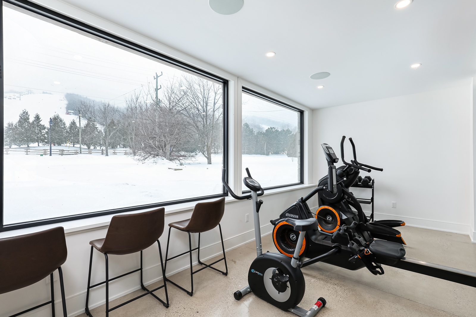 A home gym with a front-row seat to winter in Blue Mountain. ❄️
Our @dakowindows installation maximizes daylight, thermal performance, and uninterrupted mountain views...even after a fresh snowfall.
Proof that winter views belong inside too. ❄️🏔️
This Blue Mountain home gym was designed to motivate...WHILE the view does the heavy lifting.
Designed to perform.
Built to inspire.
Installed by Modern Arc.
#ModernArc #DAKOWindows #BlueMountainOntario #WindowInstallation #HighPerformanceWindows #LuxuryHome #MountainViews #CustomHomeDesign #ModernWindows #ArchitecturalDesign #OntarioBuilders #PremiumWindows