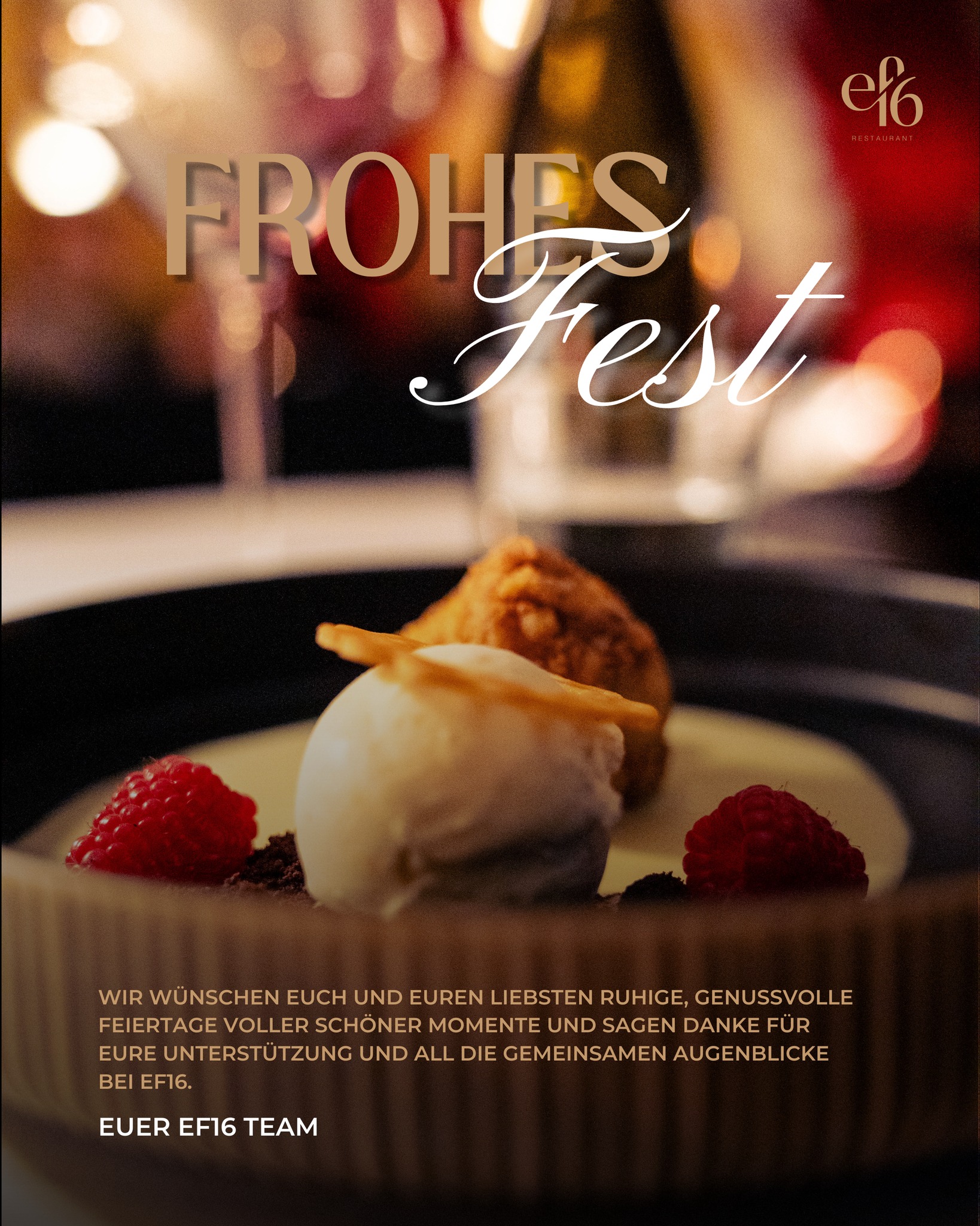 Frohe Weihnachten! 🎄✨
Wir wünschen euch und euren Liebsten entspannte, genussvolle Feiertage voller schöner Momente, gutem Essen und Zeit füreinander.
Danke, dass ihr uns das ganze Jahr begleitet habt – wir freuen uns schon auf viele weitere gemeinsame Augenblicke bei ef16 🤍🍽️
#wecreatesmiles #vienna #wien #fleischmarkt16 #KitchenVibes #WeCreateSmiles #christmas2025
