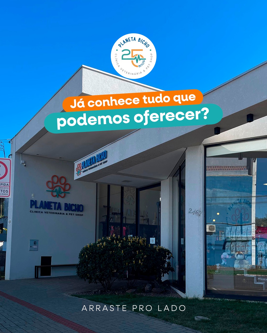 Clínica veterinária completa em Francisco Beltrão para cuidar do seu pet em todas as fases da vida.
Na Planeta Bicho, você encontra muito mais do que consultas veterinárias. Nossa estrutura foi pensada para oferecer atendimento integrado, seguro e humanizado, reunindo diferentes serviços em um só lugar.
Atuamos com consultas veterinárias, exames laboratoriais e de imagem, plantão veterinário 24h, internamento para tratamento de doenças, cirurgia geral e atendimento domiciliar, garantindo suporte tanto em situações de rotina quanto em emergências.
Também oferecemos atendimento Cat Friendly, vacinação, castração, medicina integrativa, além de banho e tosa, hotel e creche e um pet shop completo, sempre com foco no bem-estar físico e emocional dos pets.
Tudo isso com equipe qualificada, estrutura moderna e acompanhamento responsável, respeitando as necessidades de cada animal e a confiança de cada tutor.
🐾 Planeta Bicho • Clínica Veterinária
Atendimento veterinário completo • Plantão 24h • Francisco Beltrão
#planetabicho #clinicaveterinaria #clinicaveterinariafranciscobeltrao #servicosveterinarios #plantaoveterinario24h #internamentoveterinario #cirurgiaveterinaria #saudedopet #bemestaranimal