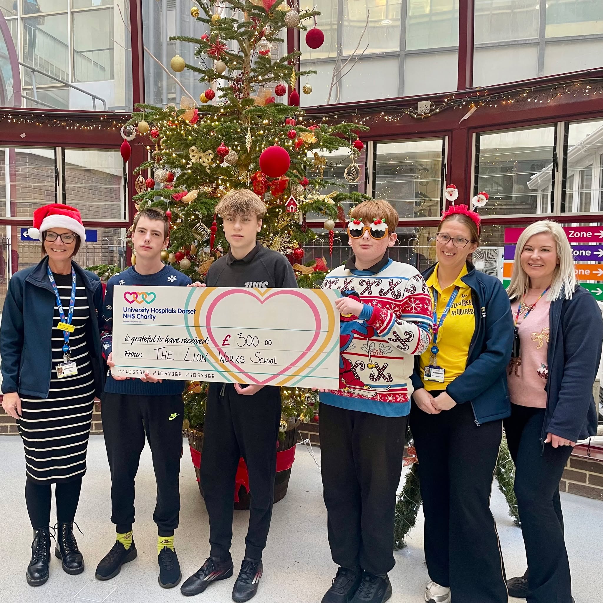 A group of student ambassadors have been to Poole Hospital to donate money raised from yesterday's Christmas Fayre event. With your help, we raised a fantastic £300 for the University Hospitals Dorset BEACH Appeal, where the money will be used towards new equipment within the new Bournemouth Hospital Children's Unit. A massive thank you to everyone for supporting this event.