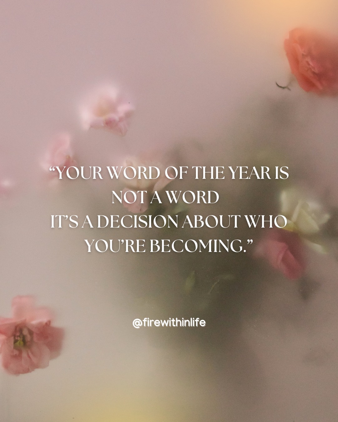 If you completed the 2026 Relationship Reset Guide, then you’ve already faced something most people avoid:
YOUR TRUTH.
You saw the connections you nurtured, the patterns that held you back, the fears that shaped your choices, and now you’re standing in clarity.
Your next step?
Choose your word of intention for 2026.
A word that becomes your compass.
A word that aligns your love life, your energy, and your future.
Ask yourself:
🤍 What do I want more of?
🤍 What am I ready to stop repeating?
🤍 Who am I becoming?
Let one word rise, the one that stretches you, steadies you, and calls you forward.
Maybe your word is:
“Allow.” — Because you’re done overworking in love.
“Courage.” — Because truth is now your boundary.
“Receive.” — Because you deserve emotional rest.
“Trust.” — Because safety begins within.
And to make this real, I’m sharing mine:
My word for 2026 is "Cherish."
I survived a life-threatening illness, and I’m walking into this year with profound gratitude.
I want to cherish my body, my relationships, my joy, and the life I get to keep building.
Your word will anchor you the same way.
💜 Write it down.
💜 Say it out loud.
💜 Let it shape the way you choose love and yourself this year.
Drop your word in the comments.
I’d love to witness it with you. 🤍
👉 Download your free 2026 Relationship Reset Guide if you haven't had a chance to complete it. There is one for Singles and one for Couples. Choose the one that reflects your season.
https://www.firewithinlife.com/about-5