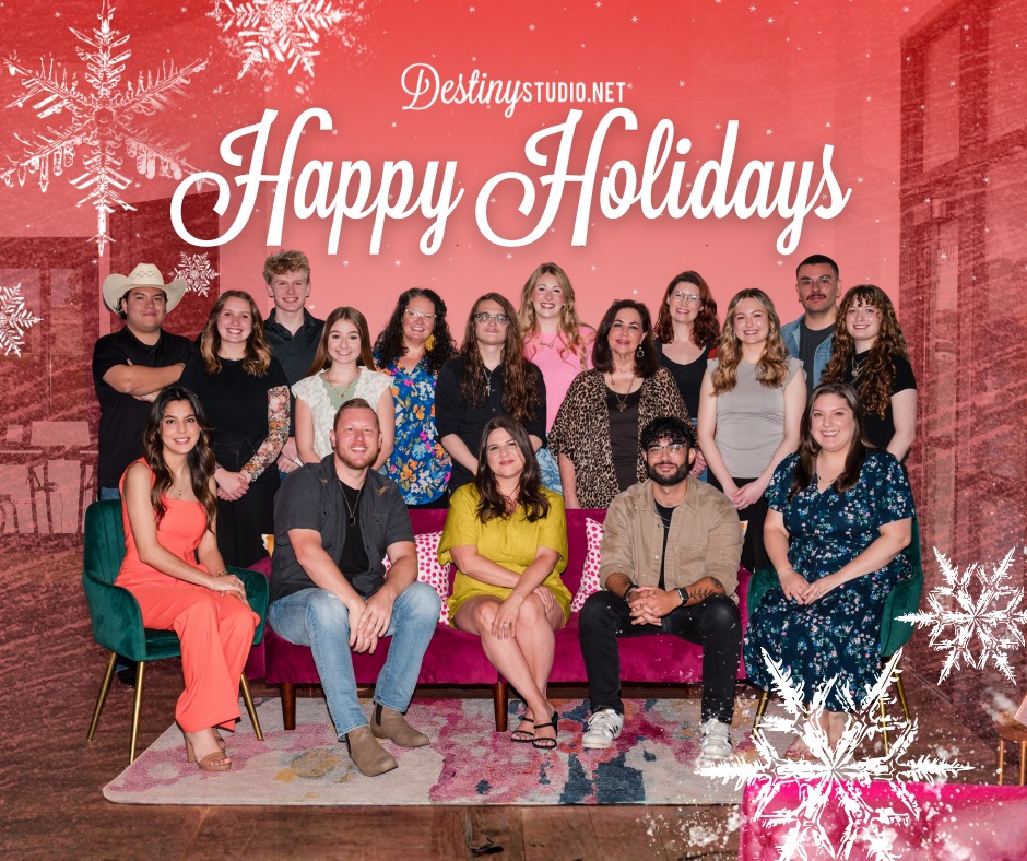 Happy Holidays from our Destiny Studio fam 🤍
We’re so grateful for this team — new and old faces, the heart, the hustle, the joy, and the love they pour into our students every single day.
Thank you to our families, students, and community for making this year so special. We’re heading into the season feeling thankful, refreshed, and excited for what’s ahead.
Wishing you a joyful holiday season and a bright new year ✨🎶