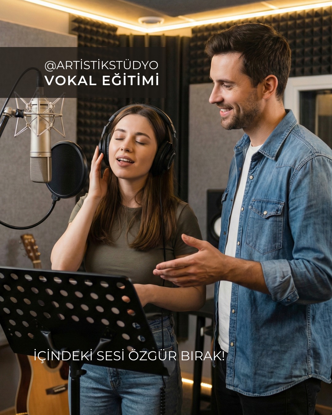 Sesin senin en değerli enstrümanın; onu özgürce kullanmaya hazır mısın? 🎤✨
Artistik Stüdyo’da profesyonel vokal koçlarıyla sesinin sınırlarını keşfet. Teknikten yoruma, sahne duruşundan nefes kontrolüne kadar her adımda yanındayız.
Neden Artistik Stüdyo?
✅ Doğru nefes ve diyafram teknikleri.
✅ Kişiye özel repertuvar ve tarz gelişimi.
✅ Profesyonel stüdyo ortamında kayıt deneyimi.
🔥 İLK DERS ÜCRETSİZ! Sistemi denemek ve stüdyomuzu görmek için yerini hemen ayırt.
👇 Bilgi ve Kayıt: Profildeki WhatsApp linkine tıkla veya DM gönder.
#AntalyaŞanDersi #VokalEğitimi #ArtistikStüdyo #SesEğitimi #AntalyaMüzik